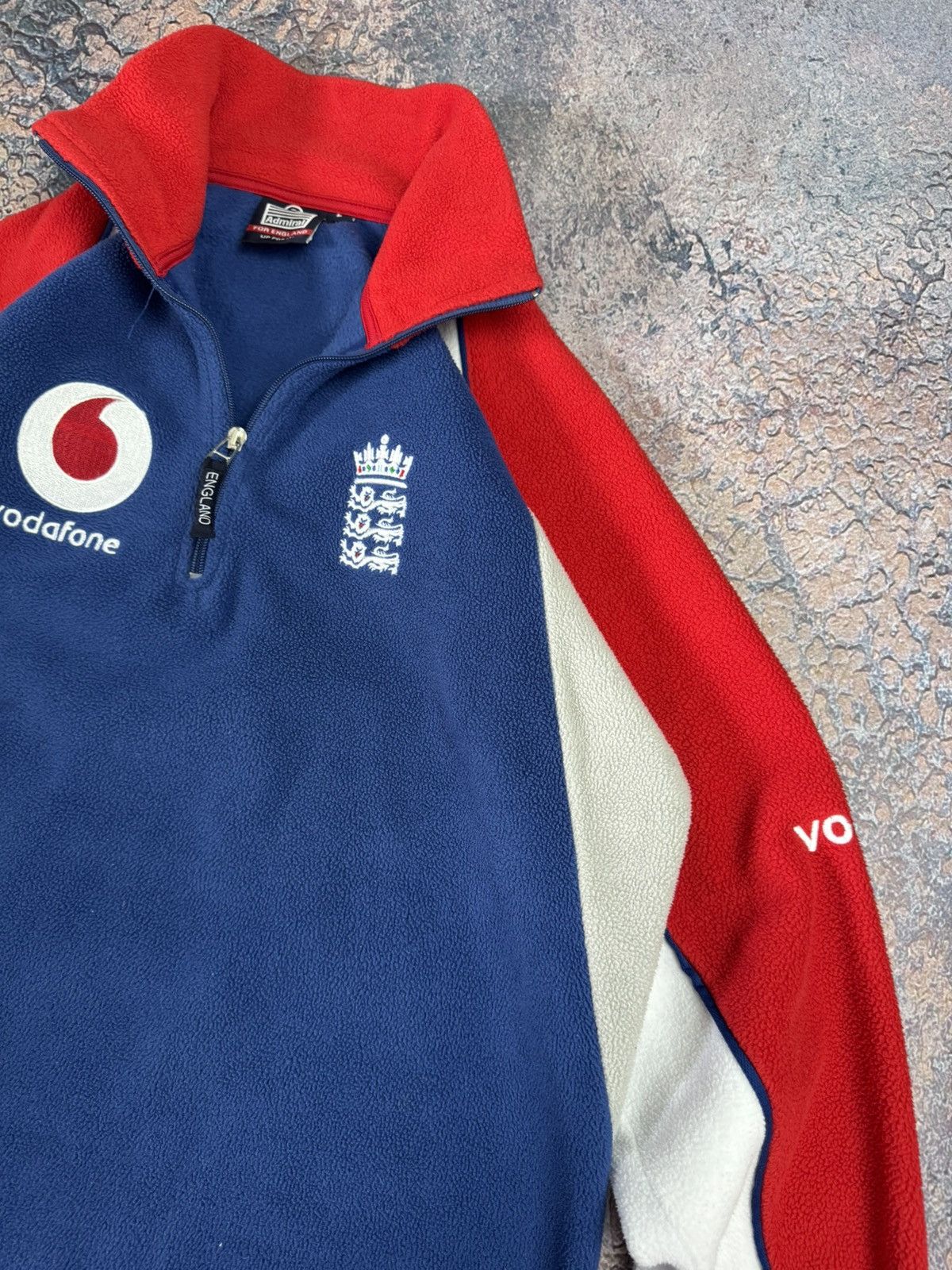 Vintage England Cricket 2000's Admiral Fleece Track Jacket Rare Size US L / EU 52-54 / 3 - 6 Thumbnail