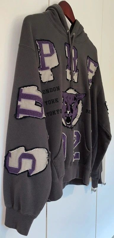 Supreme Supreme Washed Panther Hooded Sweatshirt Black/Purple (FW23) Size US S / EU 44-46 / 1 - 3 Thumbnail