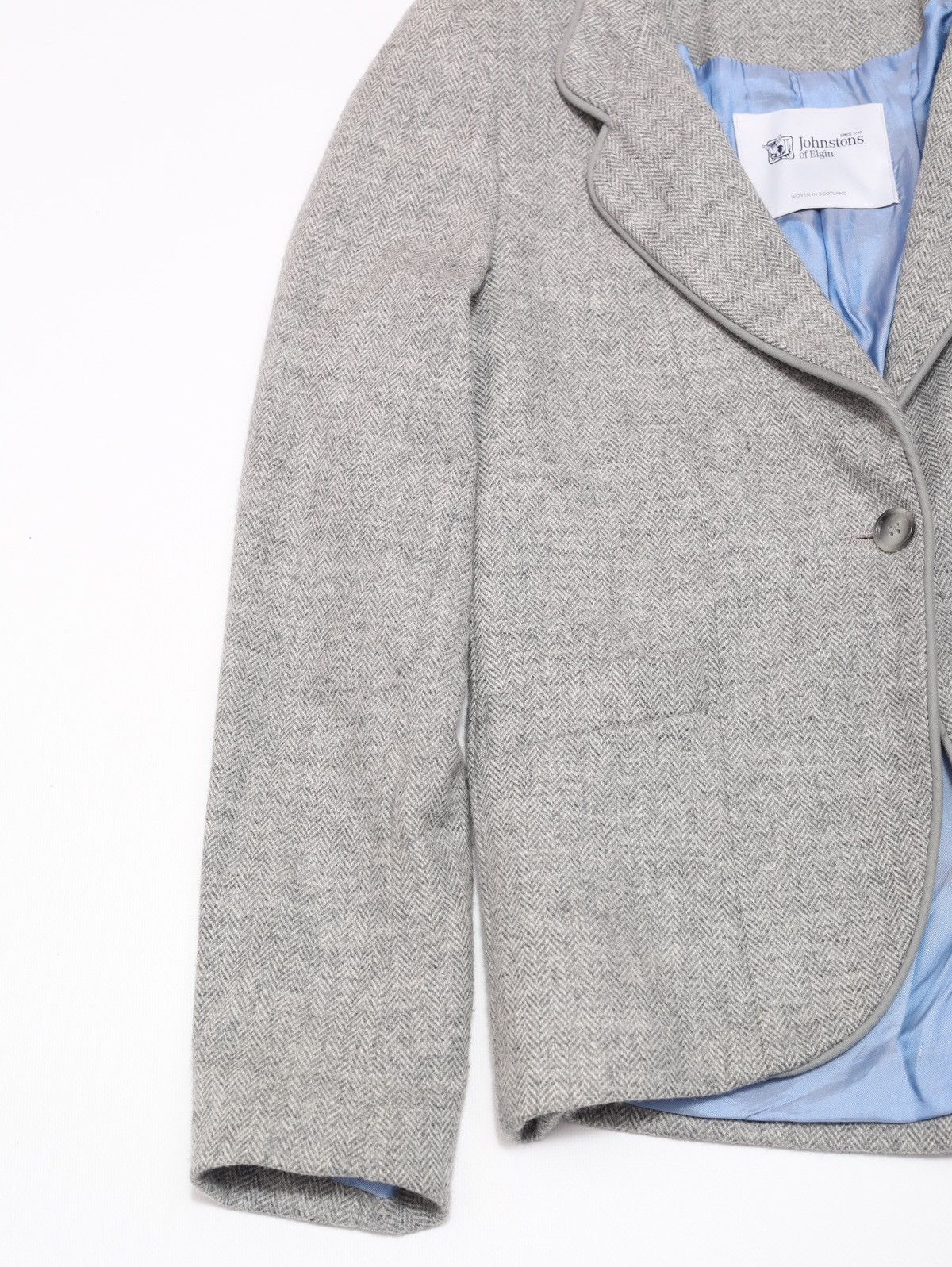 Johnstons Of Elgin Johnstons of Elgin Scotland Wool England Blazer Jacket Gray Size S / US 4 / IT 40 - 8 Thumbnail