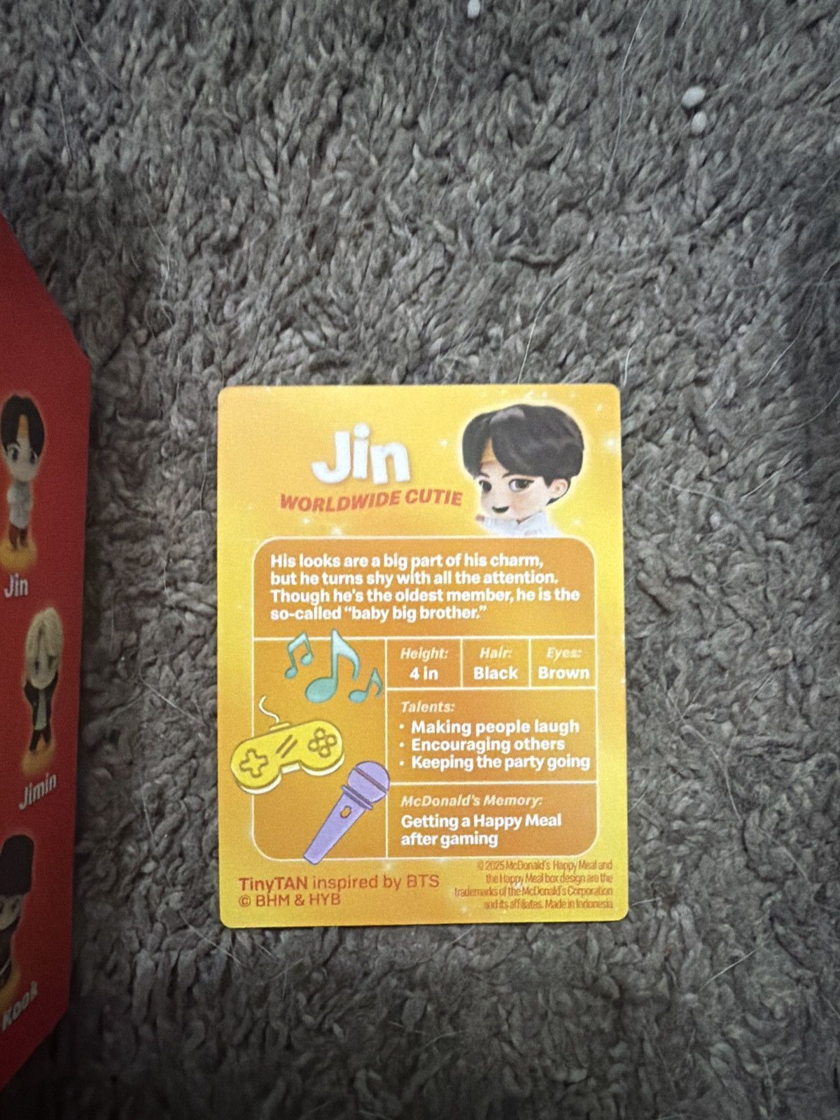 Hypebeast 2025 McDonald’s TinyTAN Jin Figure Size ONE SIZE - 6 Thumbnail