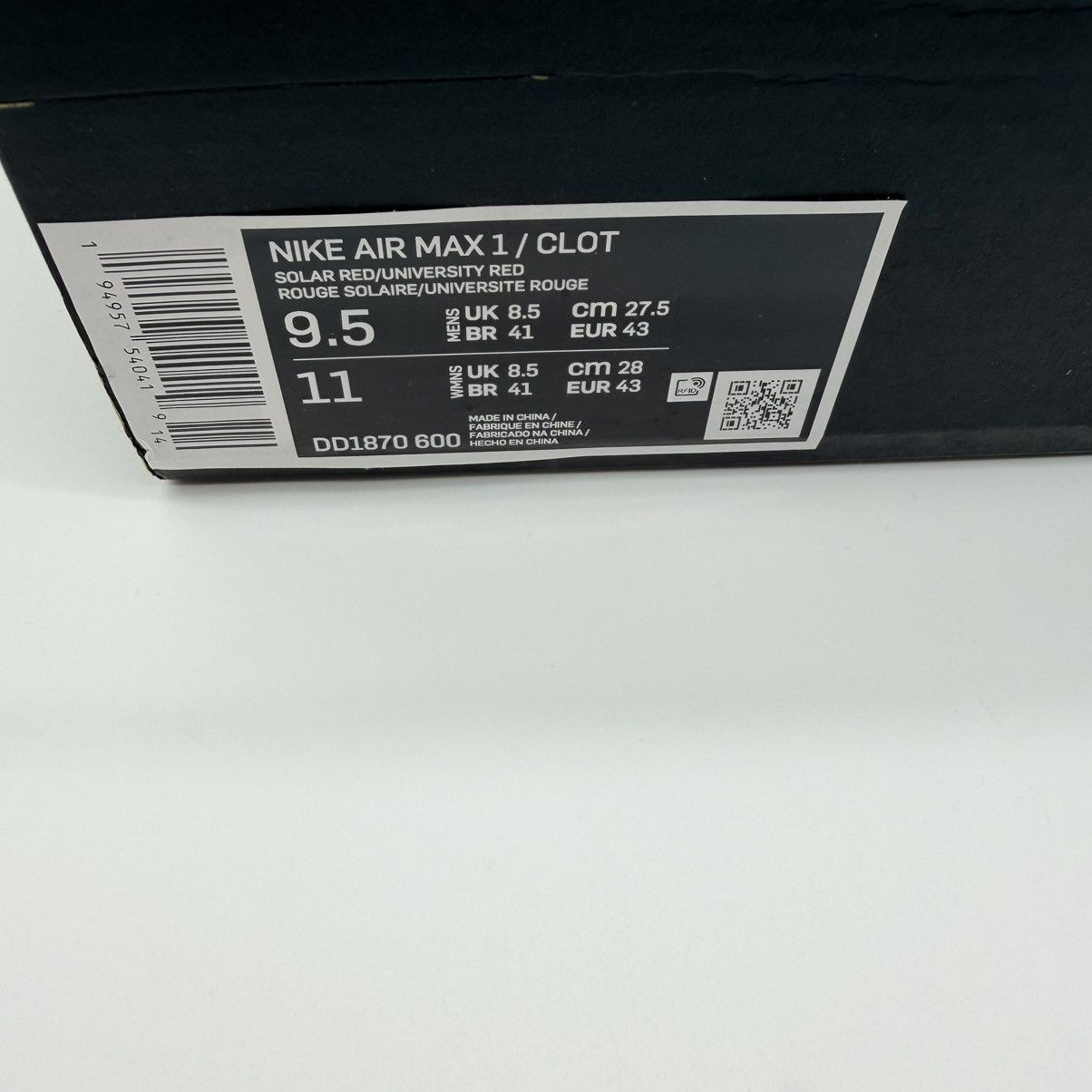 CLOT × Nike Nike Air Max 1 CLOT Kiss of Death Solar Red US 9.5 Brand New Size US 9.5 / EU 42-43 - 9 Thumbnail
