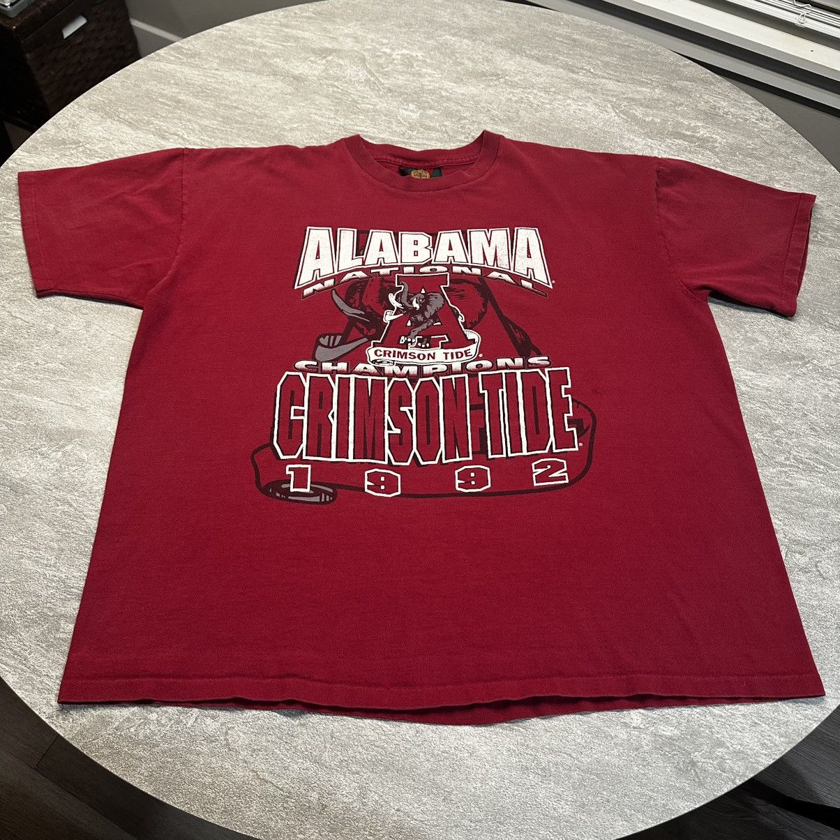 Vintage Vintage 90s 1992 Alabama Football National Champions Shirt Size US XL / EU 56 / 4 - 1 Thumbnail