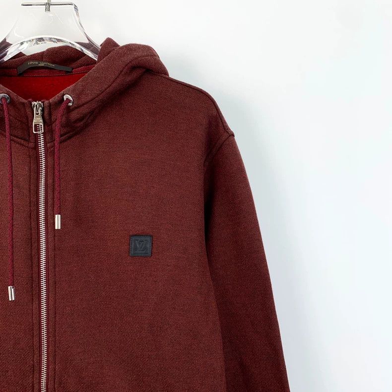 Louis Vuitton Louis Vuitton Red logo leather label cotton hooded drawstr Size US S / EU 44-46 / 1 - 3 Thumbnail