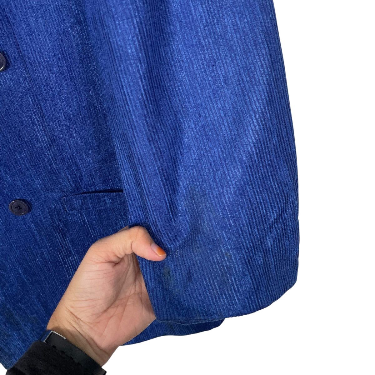 Versace Vintage Blue Gianni Versace Double Breasted Wool Jacket Size US S / EU 44-46 / 1 - 13 Thumbnail