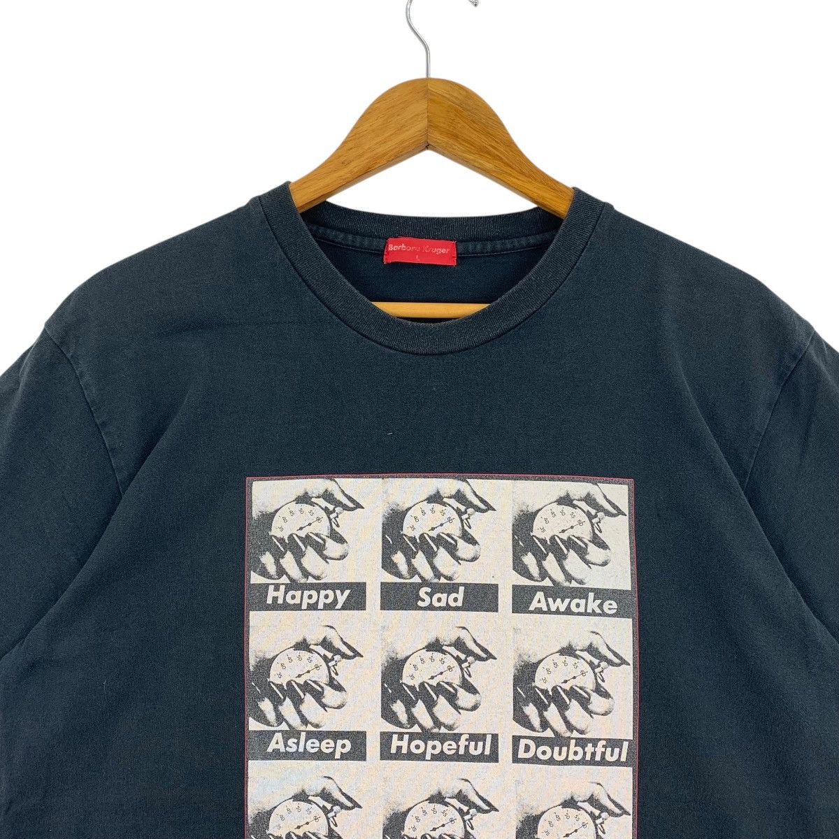 Barbara Kruger × Vintage Vintage BARBARA KRUGER happy sad awake time art printed tee Size US L / EU 52-54 / 3 - 2 Thumbnail