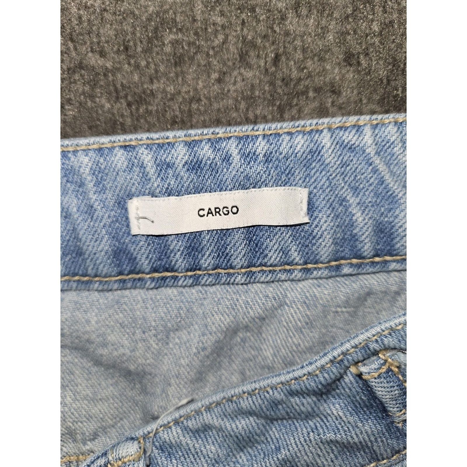 Forever 21 FOREVER 21 Premium Cargo Jeans Womens 14 Blue High Rise Wide Leg Denim Utility 90s College Hip Hop Baggy Trousers Mens? Size 36" / US 14 / IT 50 - 3 Thumbnail