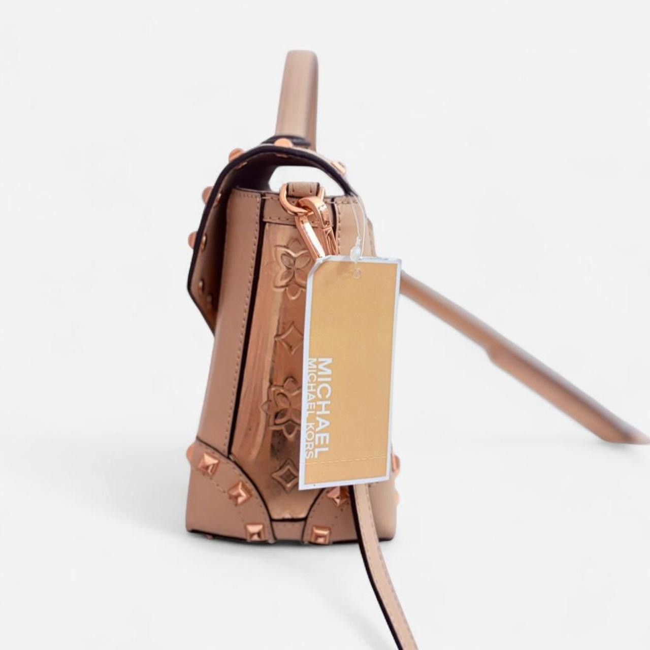 Michael Kors Michael Kors Kinsley Small Trunk Satchel in rose gold Size ONE SIZE - 4 Thumbnail