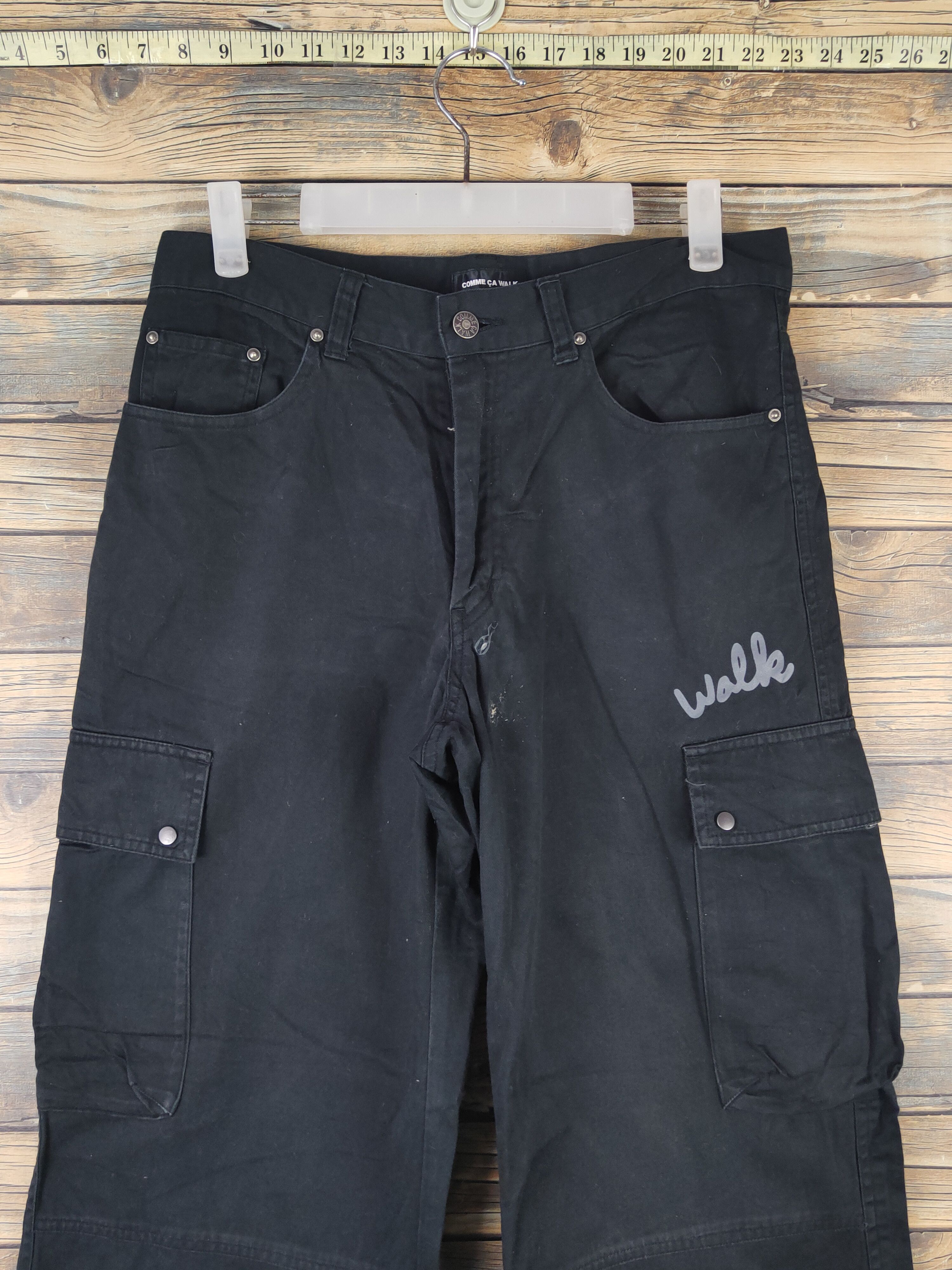 Japanese Brand DL Comme Ca Walk Black Multipocket Cargo Pants #1476 Size US 30 / EU 46 - 2 Thumbnail