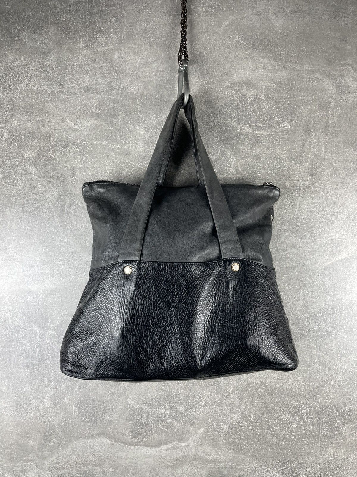 Mandarina Duck Mandarina Duck Leather Tote Shoulder Bag 2000s Black Size ONE SIZE - 2 Thumbnail
