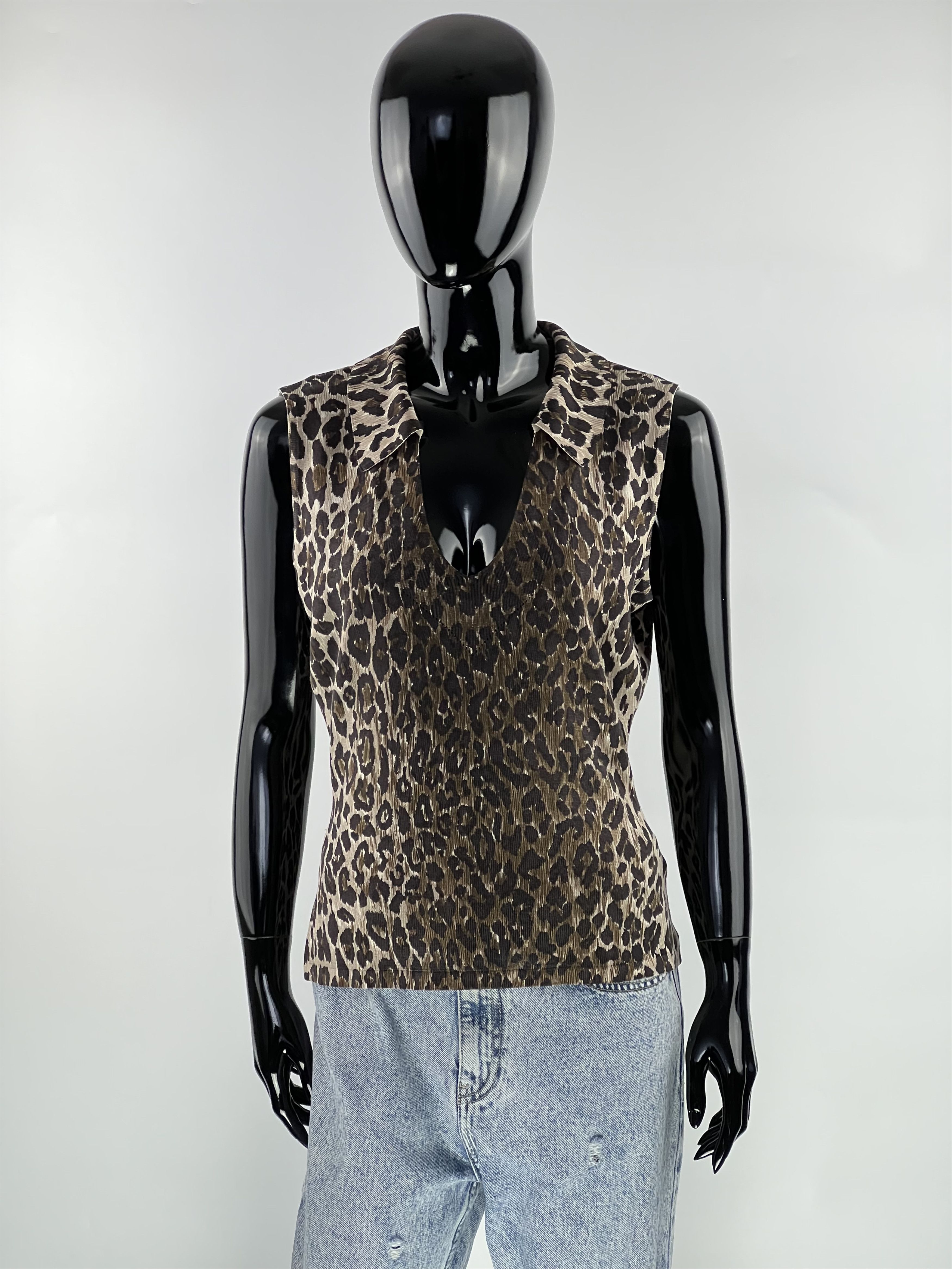 Dolce & Gabbana Dolce Gabbana Vintage Rare Leopard Silk Blouse Top Size IT44 Size M / US 6-8 / IT 42-44 - 1 Thumbnail