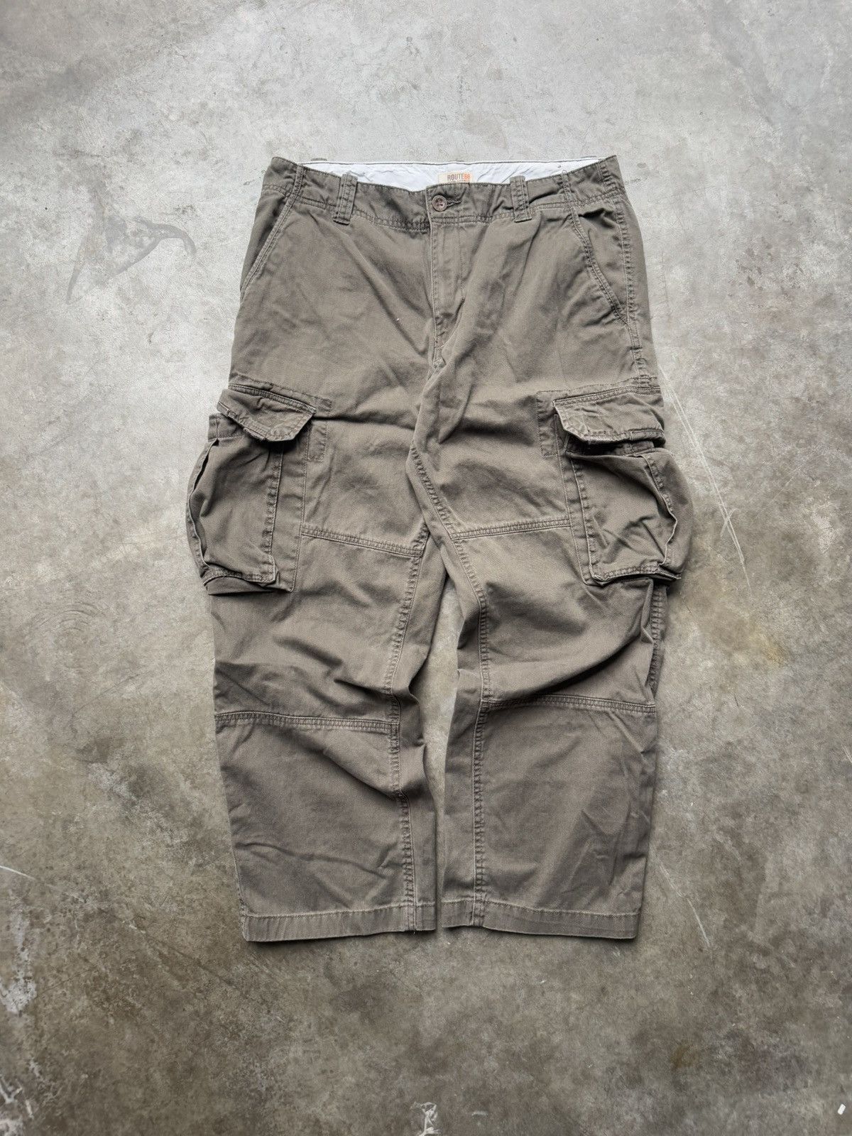 Route 66 × Vintage Vintage 90’s/00’s Route 66 Baggy Brown Cargo Pants Size US 32 / EU 48 - 2 Thumbnail