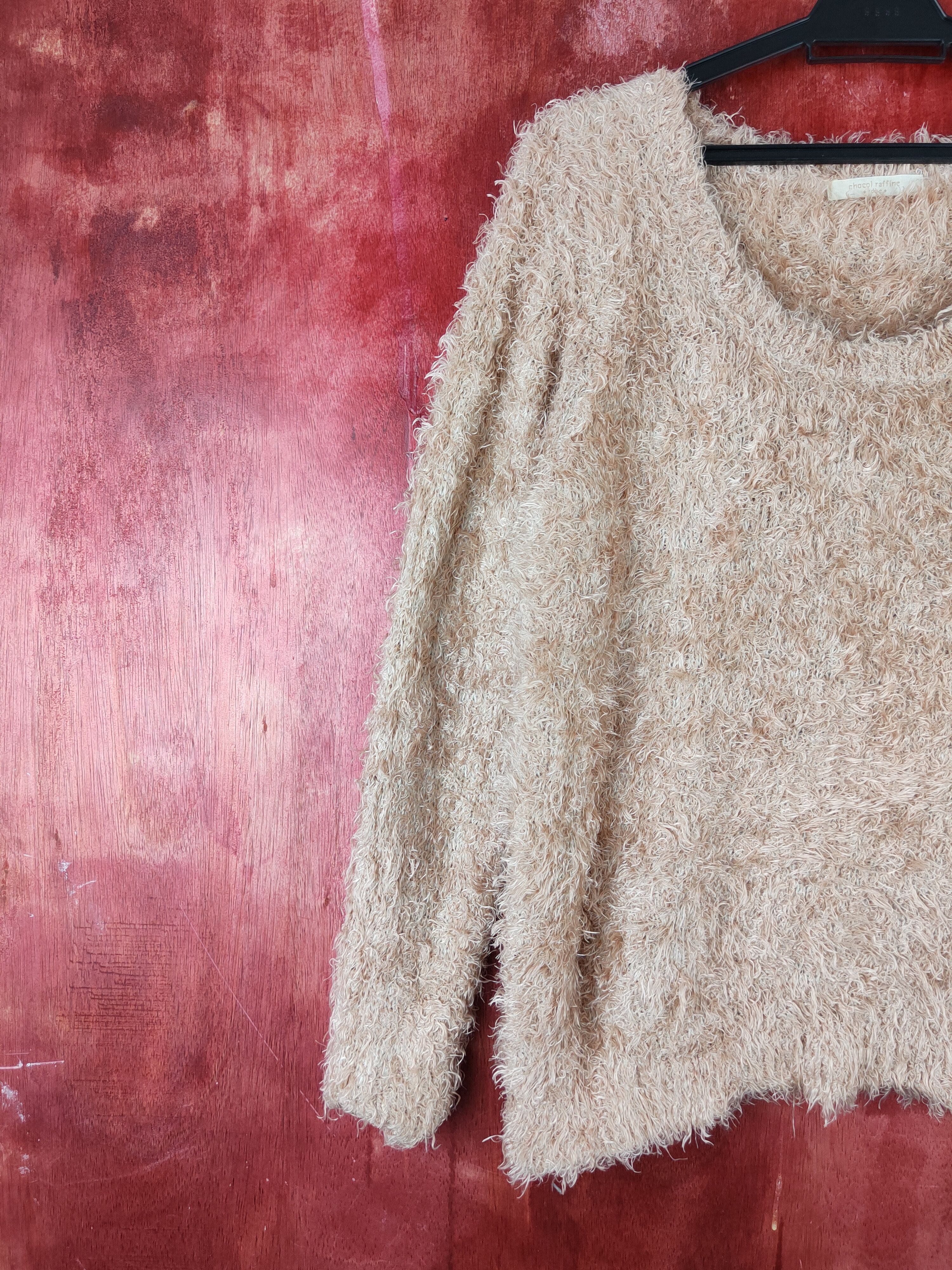 Japanese Brand × Vintage Chocol Raffine Robe Peach Fur Mohair Knitwear #S1917 Size M / US 6-8 / IT 42-44 - 3 Thumbnail