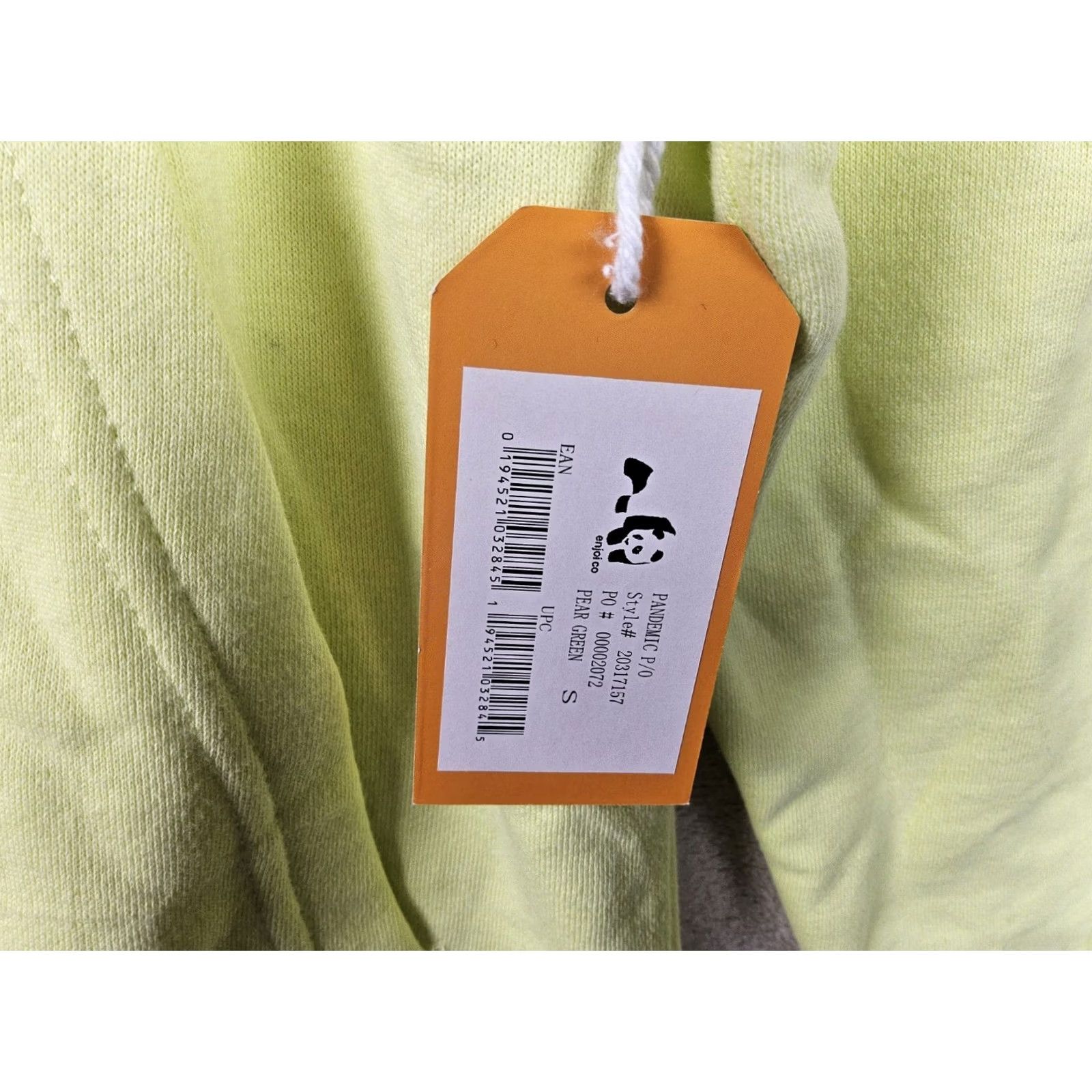 Enjoi Enjoi Hoodie Sweatshirt Panda Pandemic P/O Green Size S Unisex Adults Pullover Sweatshirt Pear Green S Mens Womens Size US S / EU 44-46 / 1 - 3 Thumbnail