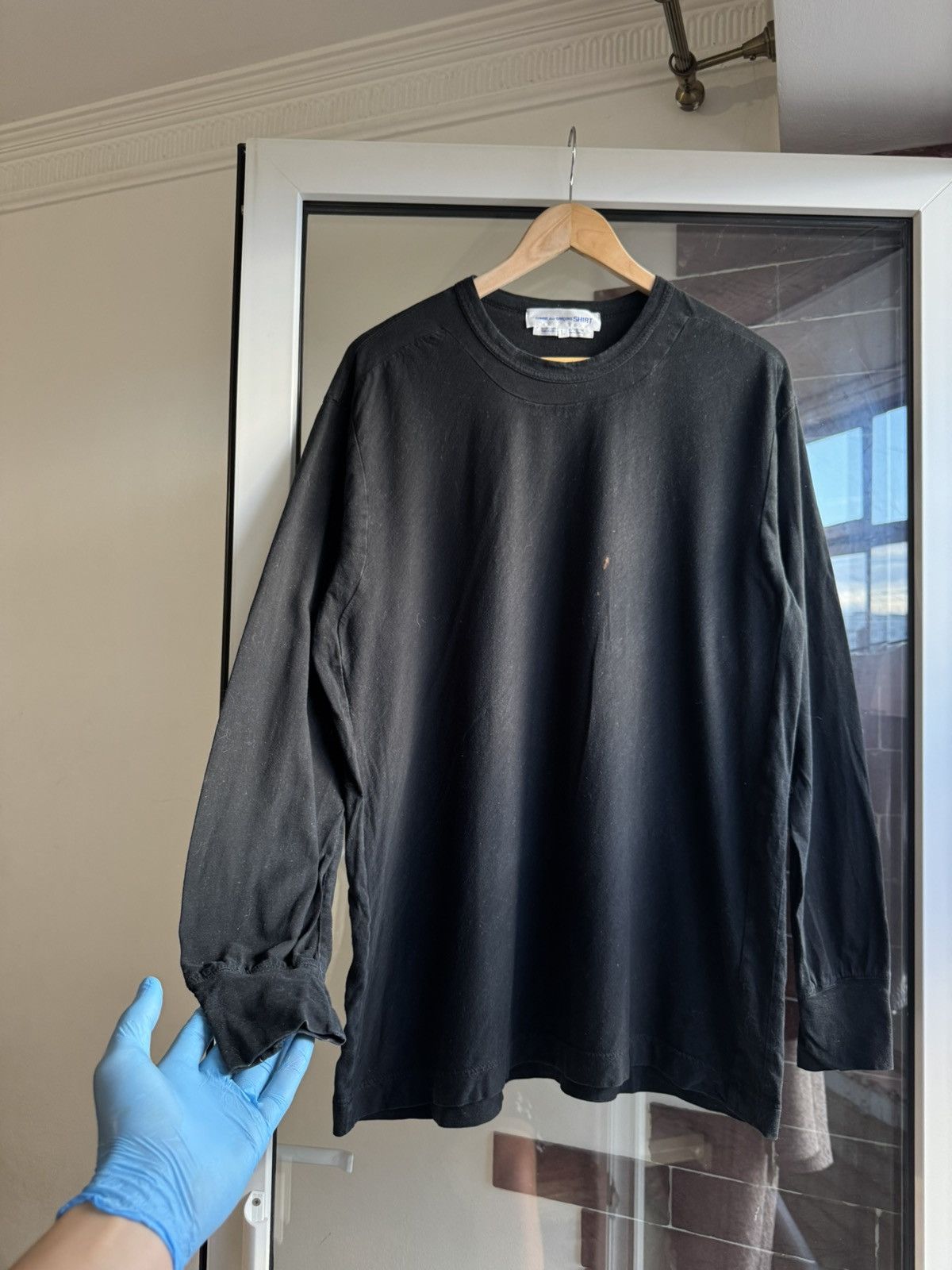 Comme des Garcons SHIRT Vintage Avangard Comme Des Garcons Shirt Longsleeve black Size US L / EU 52-54 / 3 - 2 Thumbnail