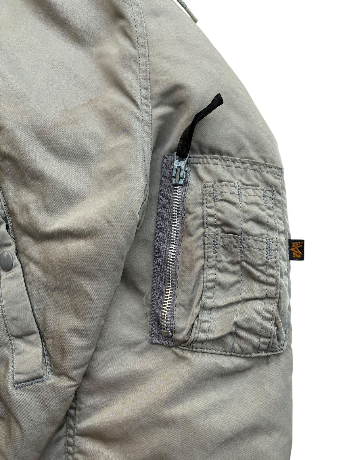 Alpha Industries Vintage Alpha Industries Bombers Hoodie Flight Jacket Size US M / EU 48-50 / 2 - 7 Thumbnail