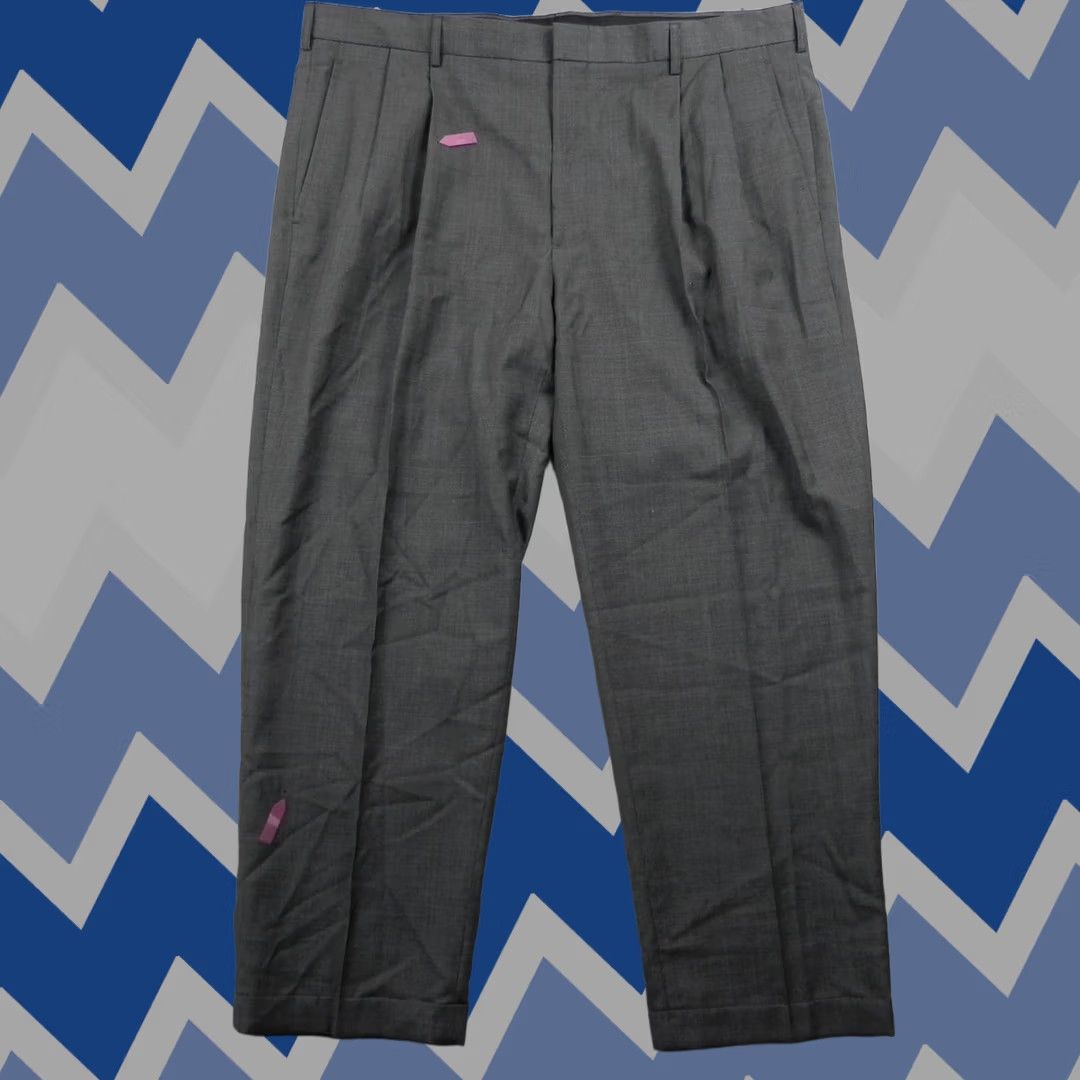 Jos. A. Bank Jos A Bank Travelers Wool Dress Pants Mens 42x29 Slacks Suit Formal Pleated Gray Size 42R - 1 Thumbnail