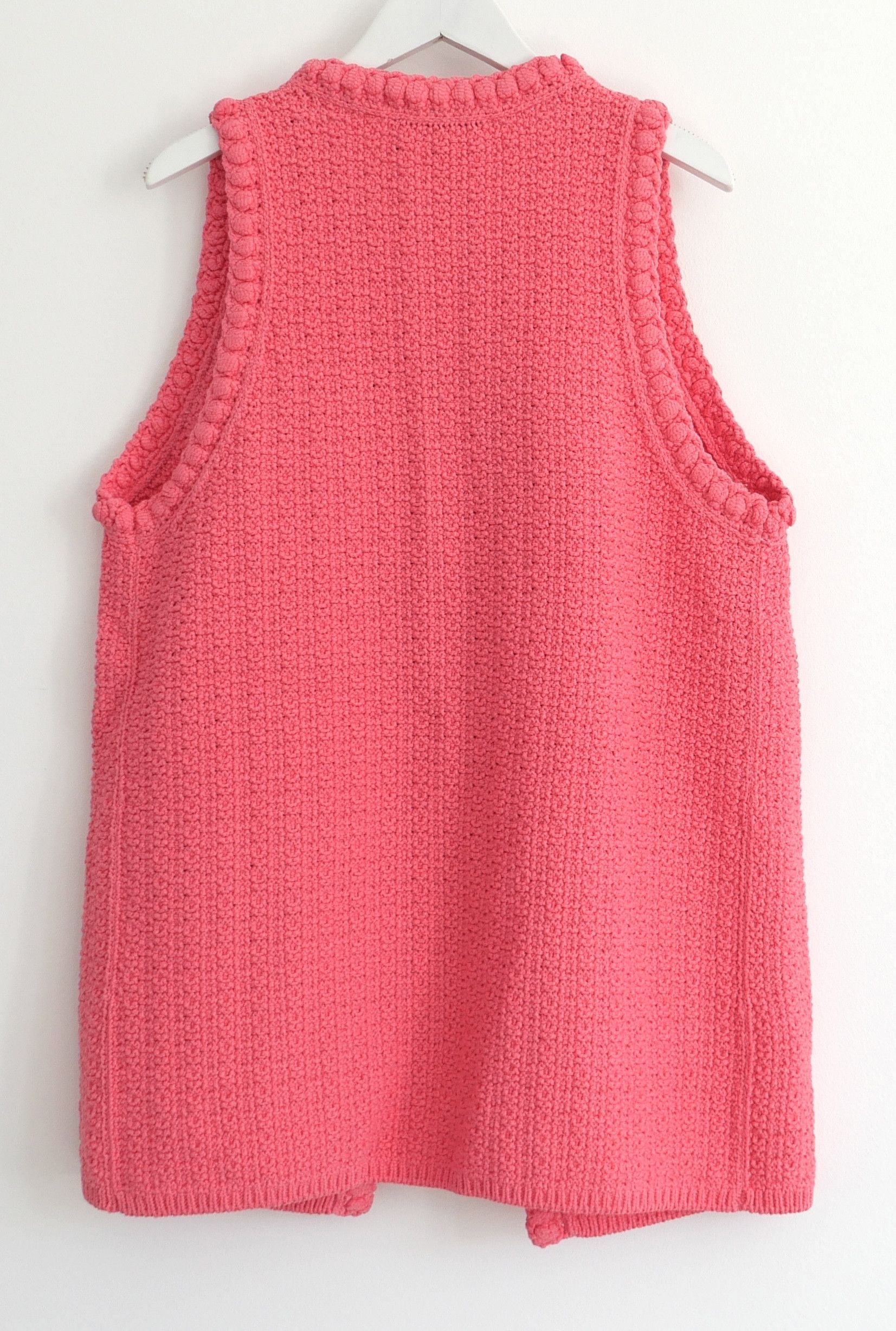 Chanel Chanel Spring 22S Coral Pink Knitted Sleeveless Jacket Size XS / US 0-2 / IT 36-38 - 6 Thumbnail