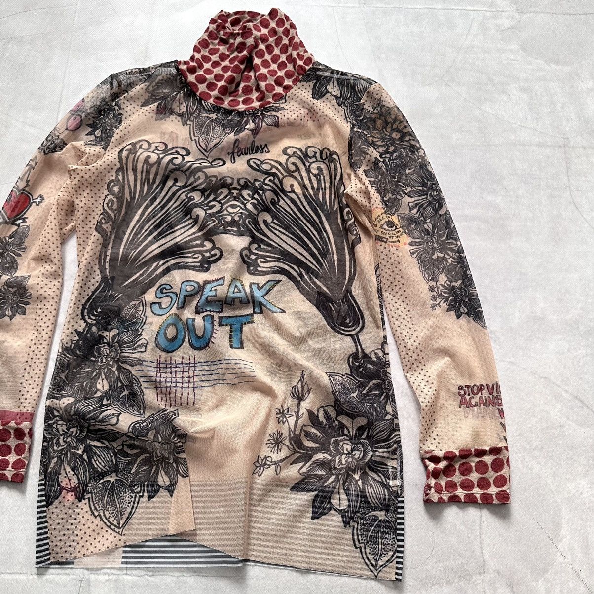 Hysteric Glamour × Undercover Mesh Top Tattoo Long Sleeve T Shirt Cop Copine JPG Vibe Size M / US 6-8 / IT 42-44 - 12 Thumbnail