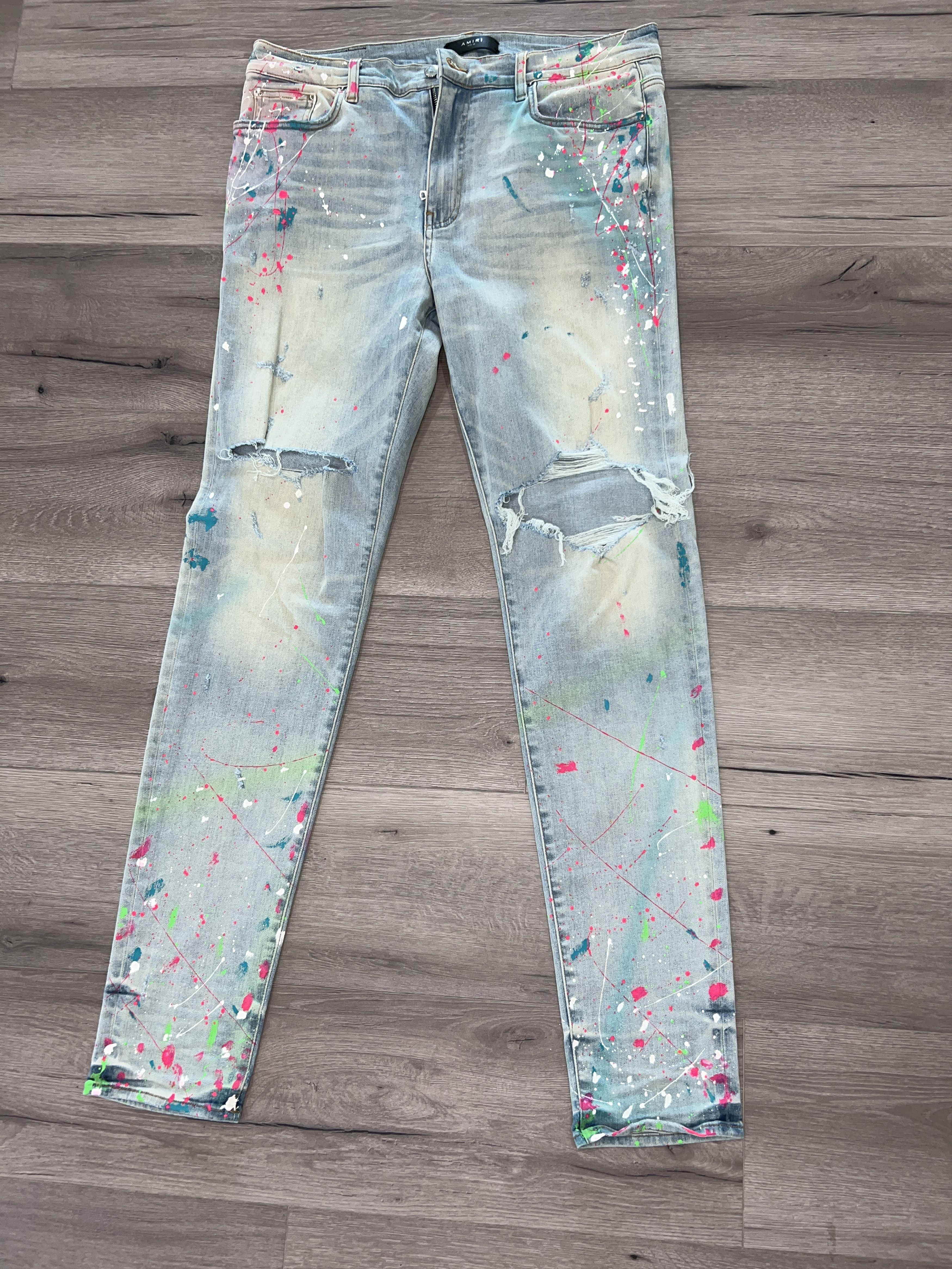 Amiri Amiri Paint Splatter Grafitti Jean Size US 38 / EU 54 - 1 Thumbnail