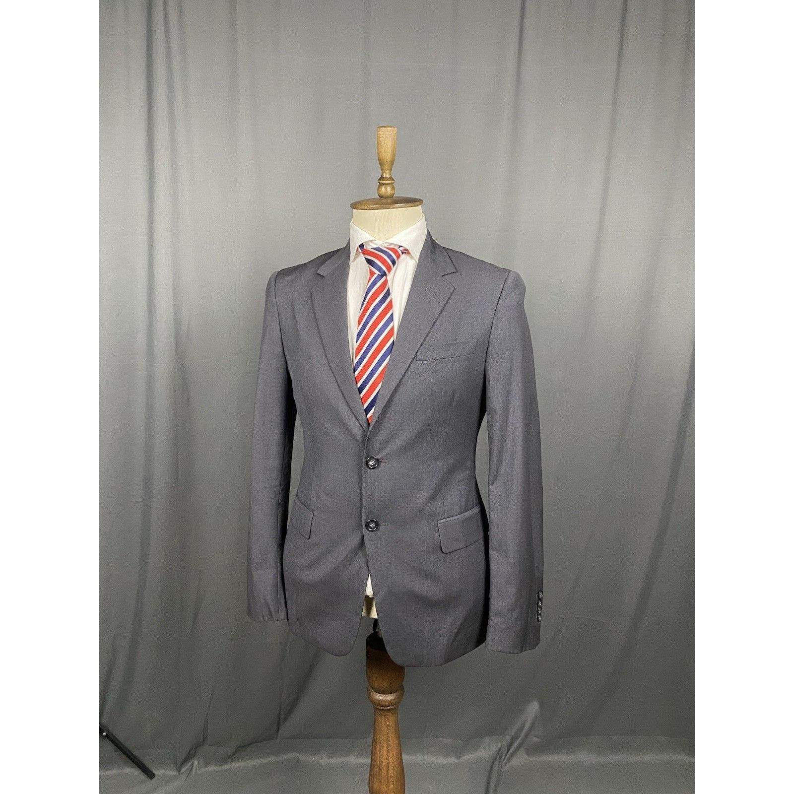 Prada Prada Men's Slim Fit Gray Wool Blazer Sportcoat Jacket Size Size 38R - 4 Thumbnail