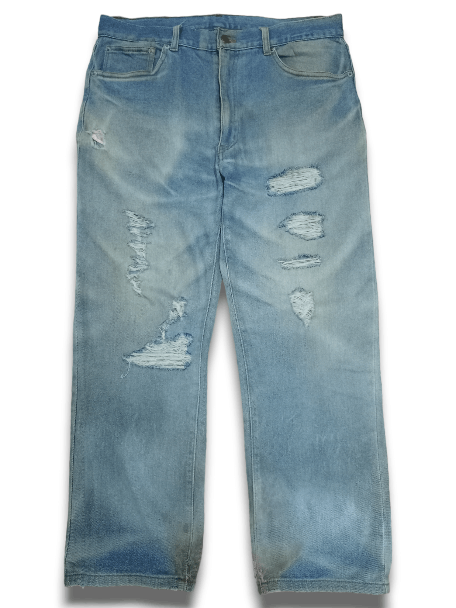 Japanese Brand Vintage Japanese Brand Faded Wash Distressed Baggy Jeans Size US 34 / EU 50 - 1 Thumbnail