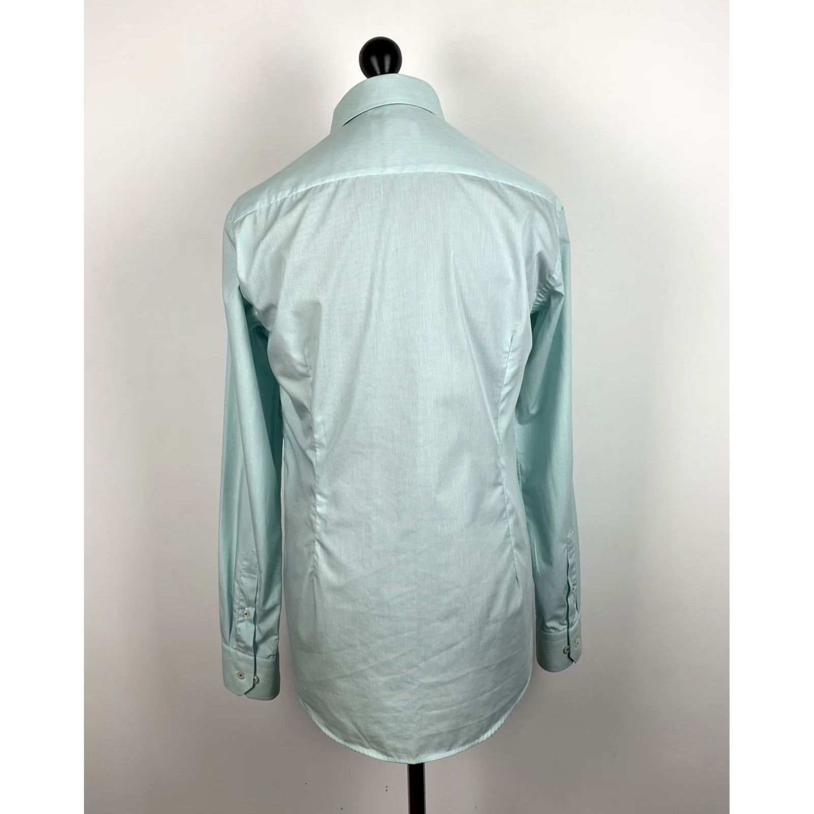 Eton Etón Dress Shirt Slim Blue Cotton 16 41 16 Mens Business Shirt ID 16 41 16 Blue Cotton Church Size 42R - 4 Thumbnail