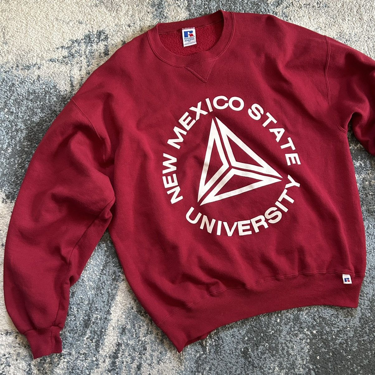 Russell Athletic NEW MEXiCO STATE UNiVERSiTY LAS CRUCES CRiMSON TRiANGLE Size US XL / EU 56 / 4 - 14 Thumbnail