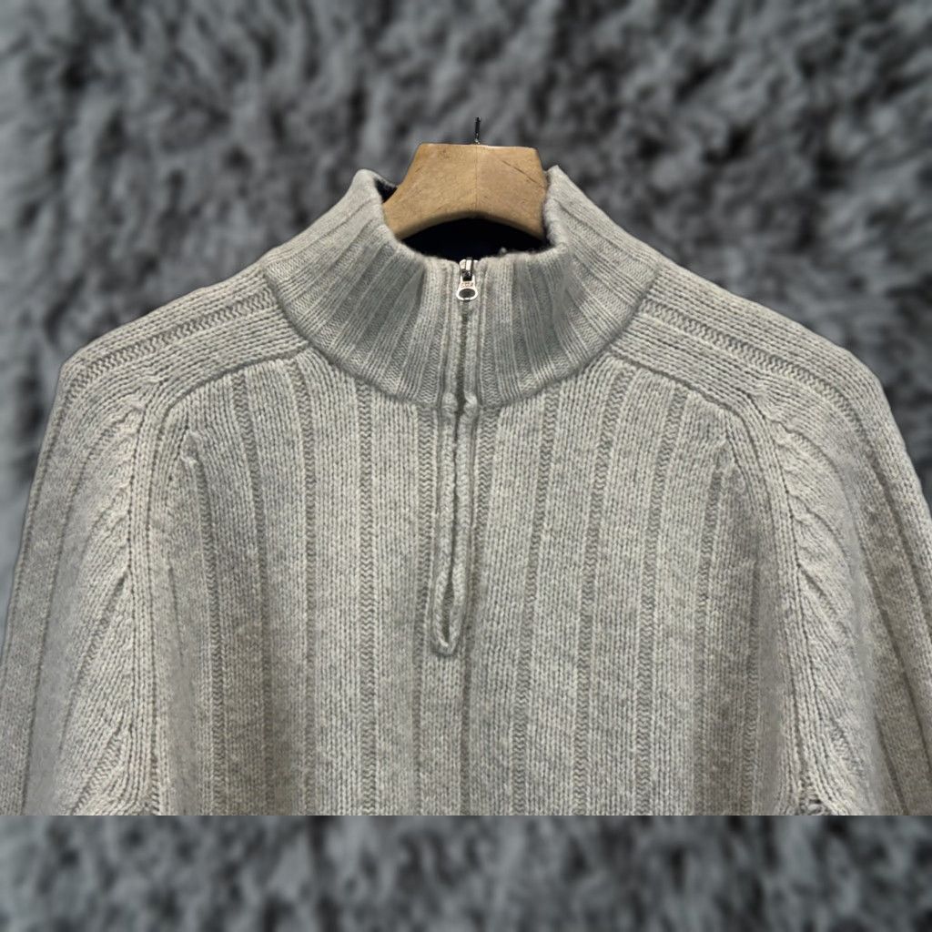 Abercrombie & Fitch VINTAGE Abercrombie & Fitch Sweater Men’s M Grey Be%ige Wool Blend Mock Neck Long Sleeve Chunky-Knit Pullover Size US M / EU 48-50 / 2 - 1 Thumbnail