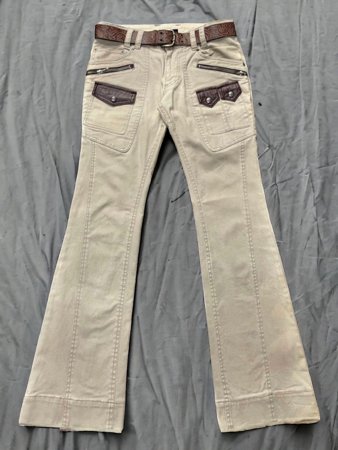 Michel Klein Parasite Asymmetrical Flared Pants With Belt