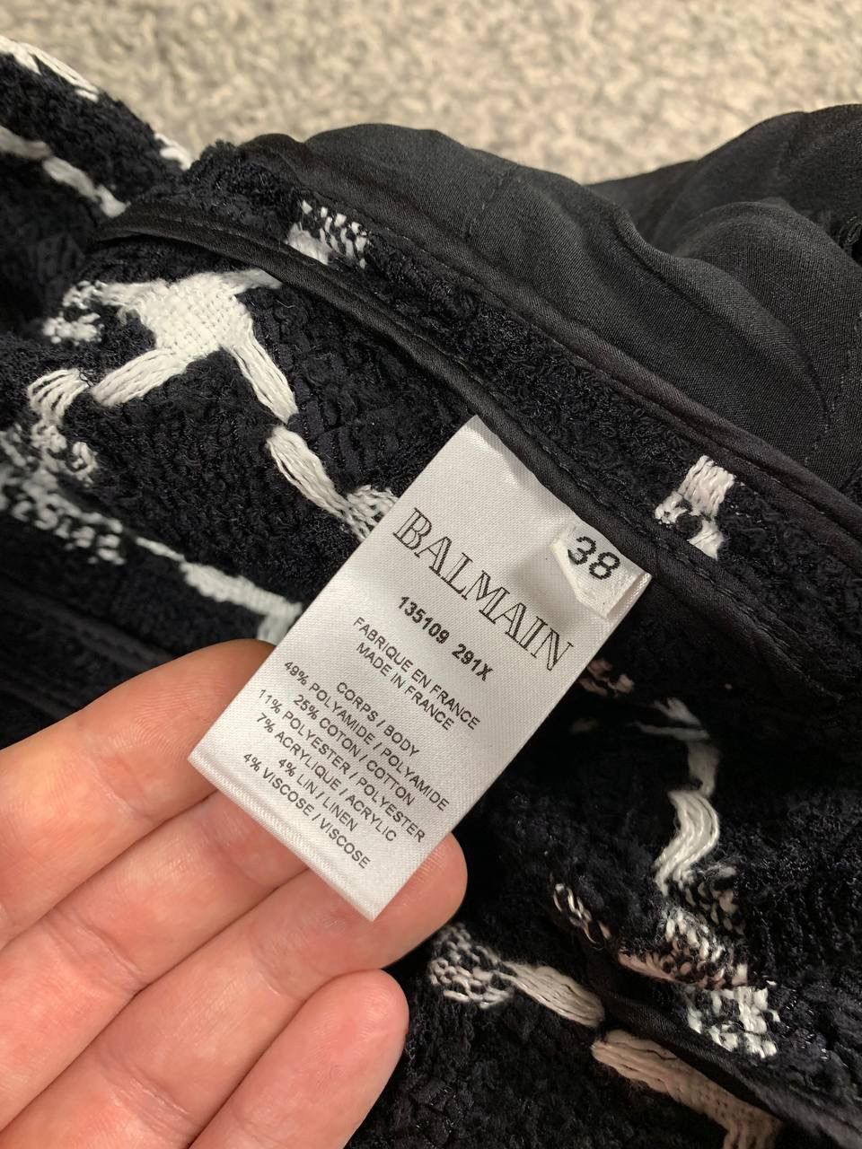 Balmain Balmain Checked Bouclé-Tweed Pants FR38 Size 27" / US 4 / IT 40 - 12 Thumbnail