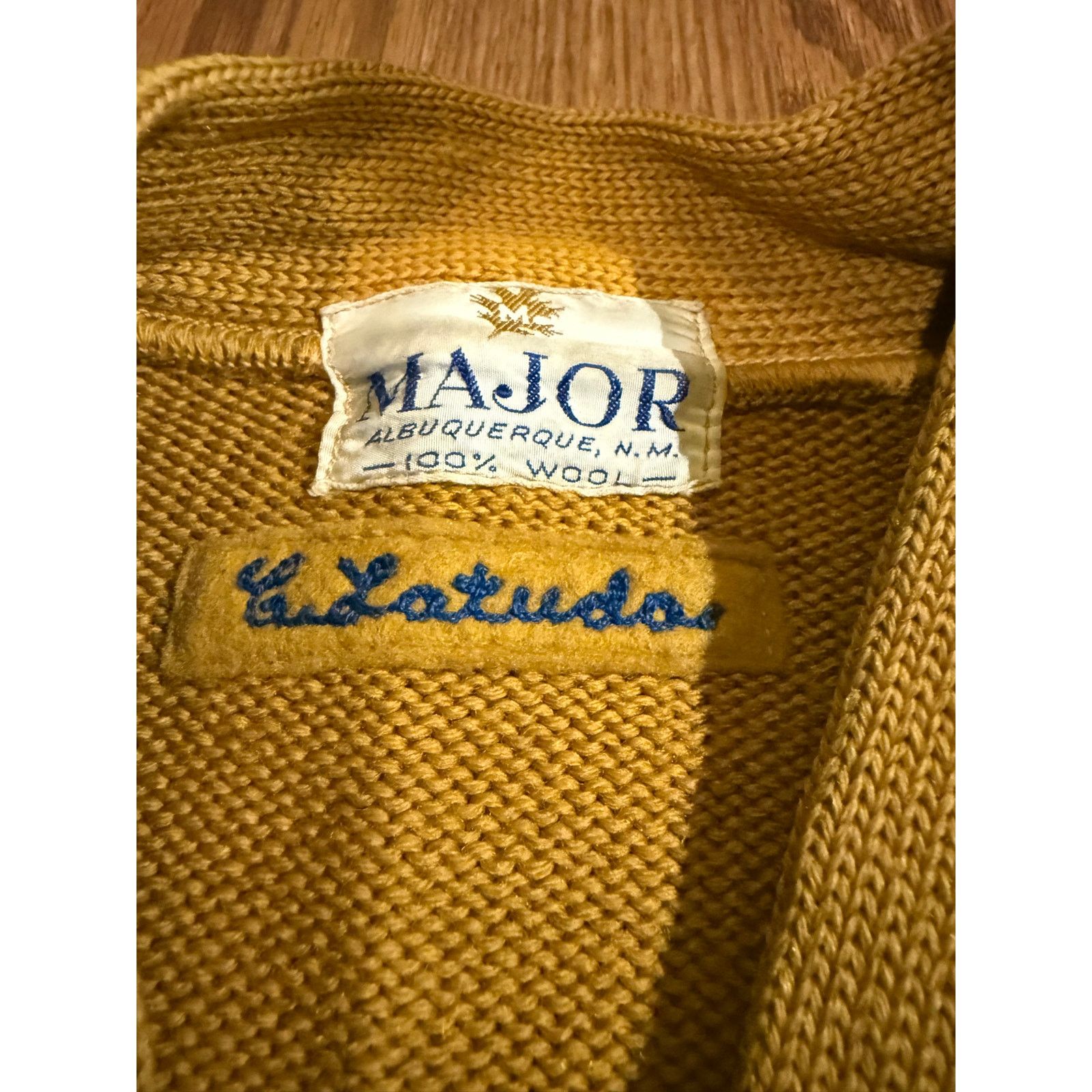 Other Vintage MAJOR 100% Wool Cardigan – Mustard Yellow Size US S / EU 44-46 / 1 - 2 Thumbnail