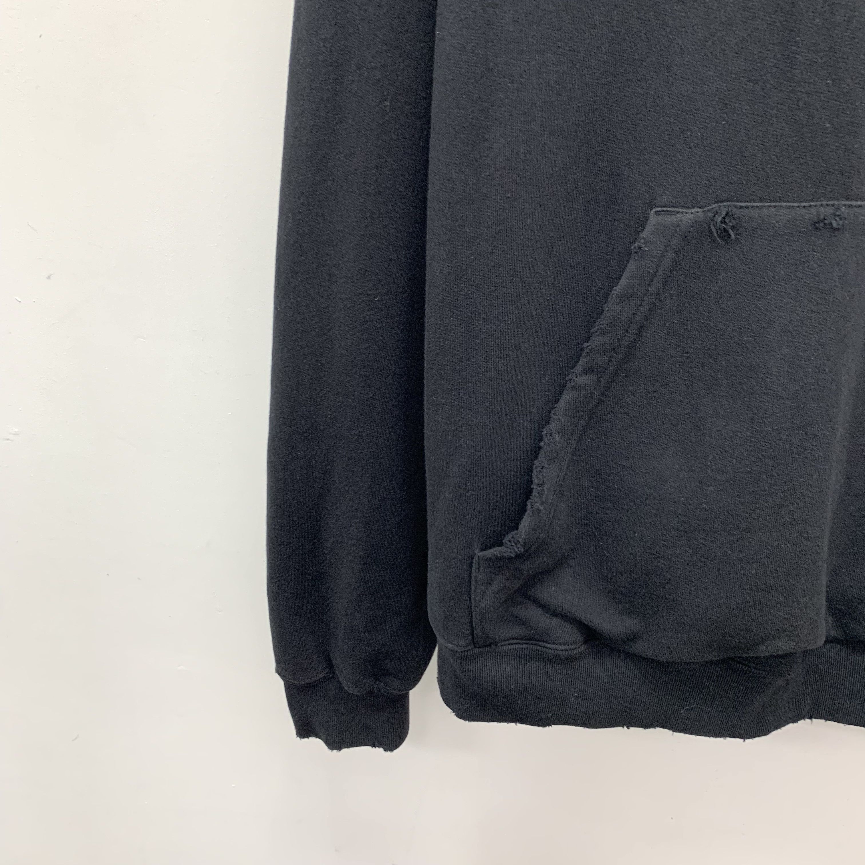 Balenciaga Balenciaga Distressed Logo Hoodie Black (M) Size US M / EU 48-50 / 2 - 4 Thumbnail
