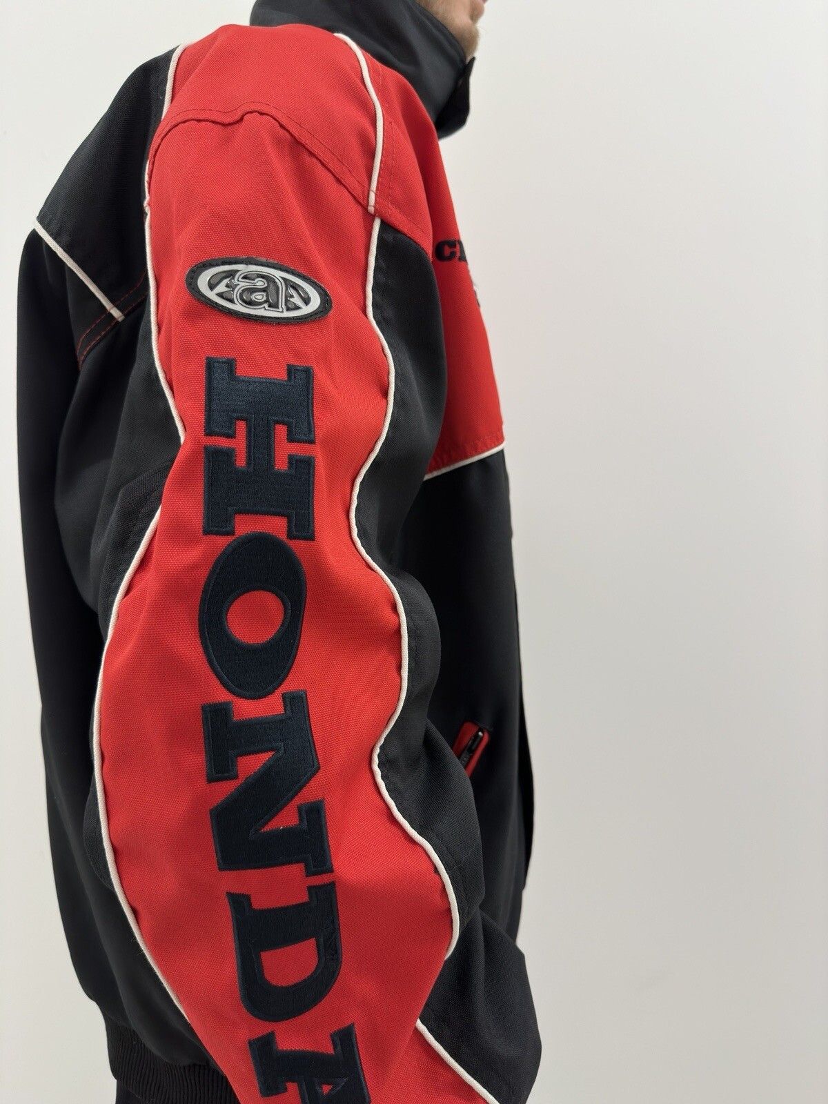Honda VINTAGE 1990s JACKET HONDA COMPETITION WORLD CHAMPION MENS Size US XL / EU 56 / 4 - 12 Thumbnail