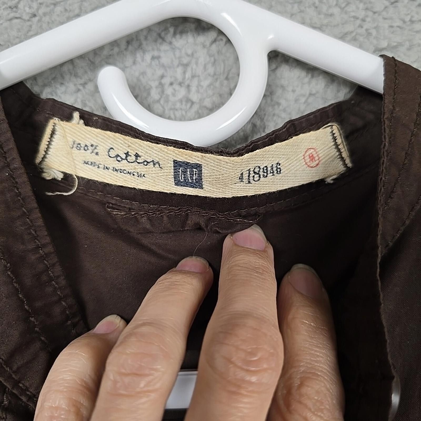 Gap Gap Women's Cargo Size M Brown Cotton Long Sleeve Shirt Size M / US 6-8 / IT 42-44 - 4 Thumbnail