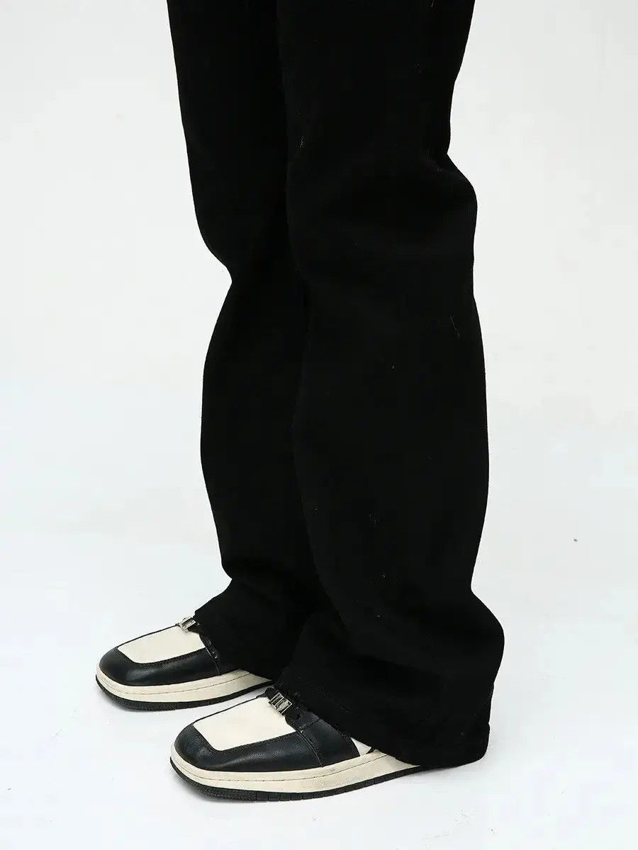 Japanese Brand Retro micro flared loose straight leg jeans Size US 32 / EU 48 - 4 Thumbnail