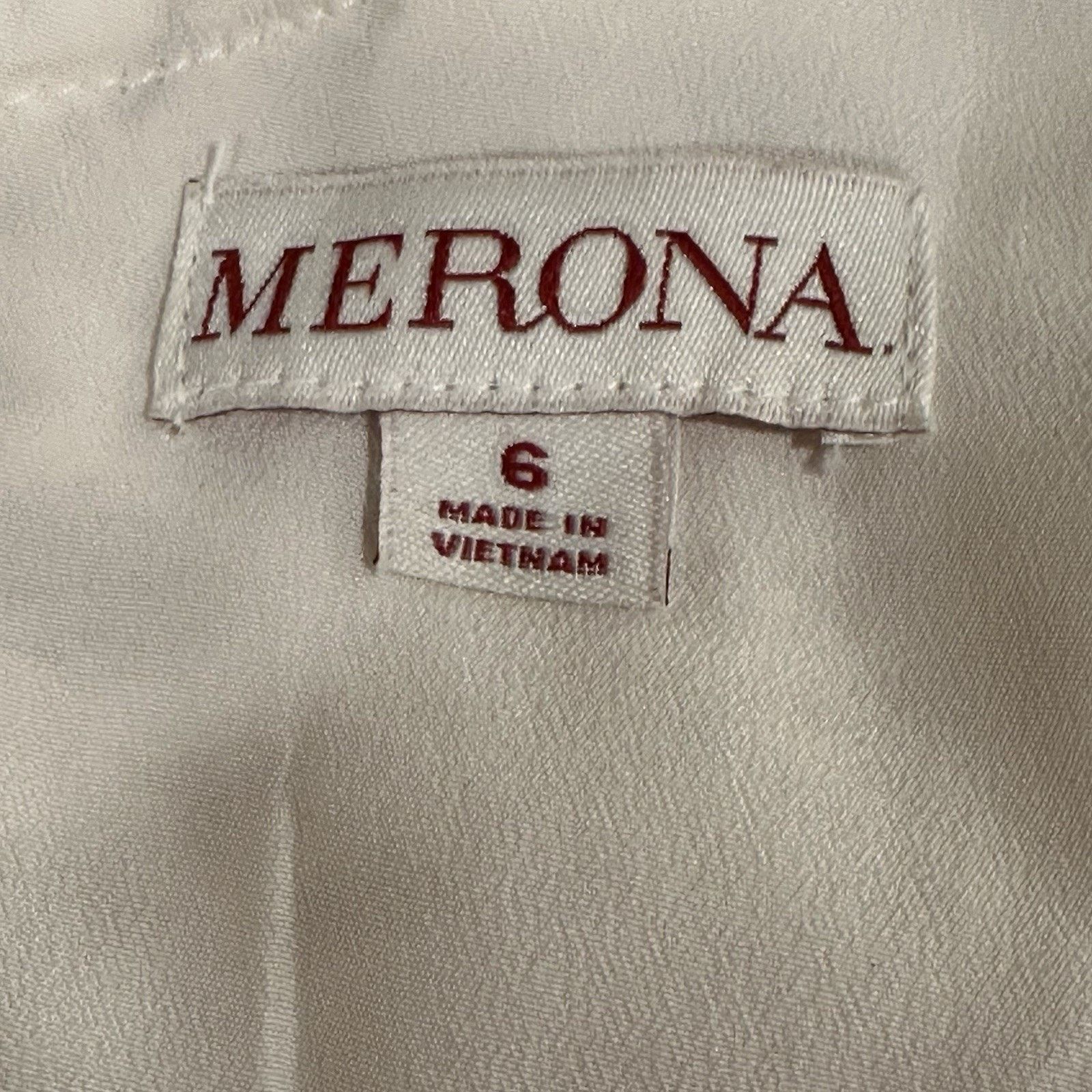 Merona Merona Women’s 6 Off-White Lace Crochet One-Shoulder Size M / US 6-8 / IT 42-44 - 8 Thumbnail