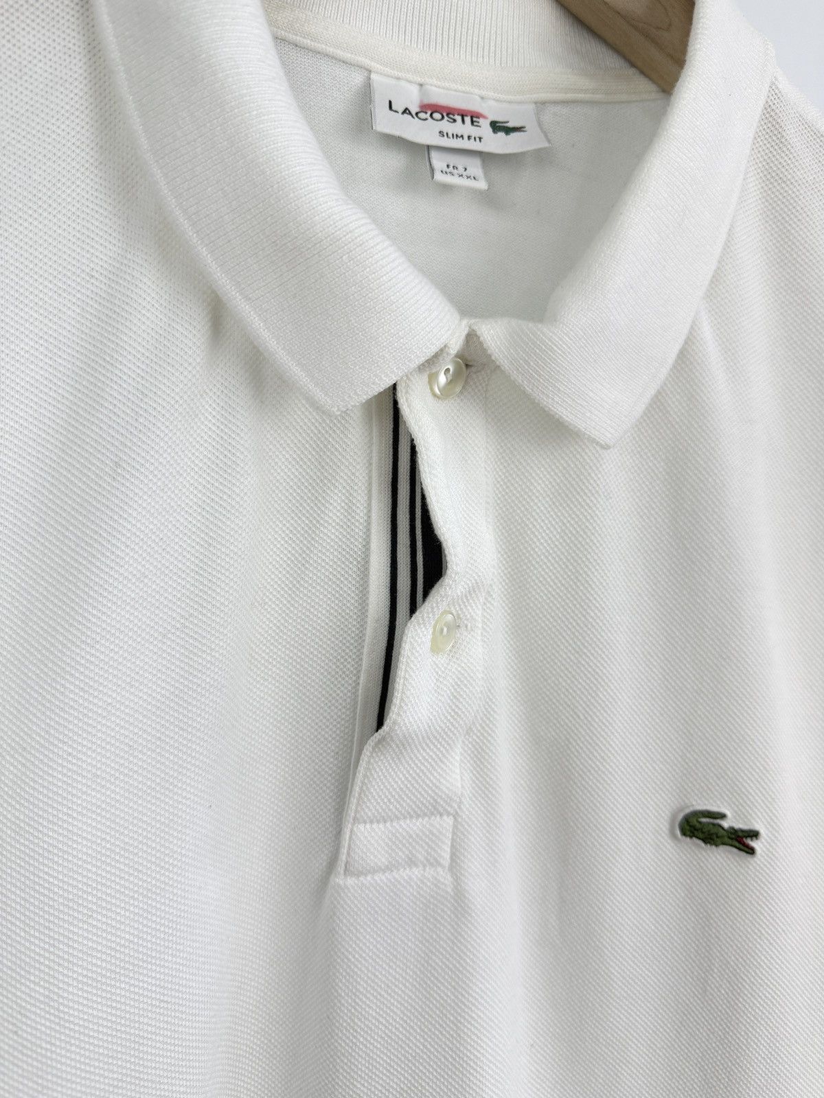 Lacoste 🇫🇷 Lacoste Polo T-Shirt Slim Fit Made In France Retro Rare Size US XXL / EU 58 / 5 - 7 Thumbnail