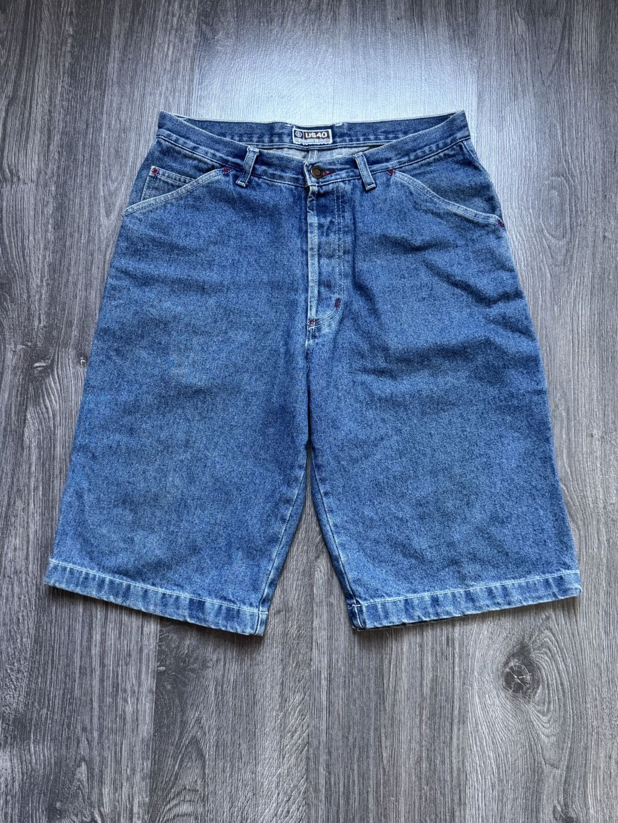 Rap Tees × Southpole × Vintage Y2K Vintage Southpole Style Rap Baggy Jeans Shorts Size US 32 / EU 48 - 1 Thumbnail
