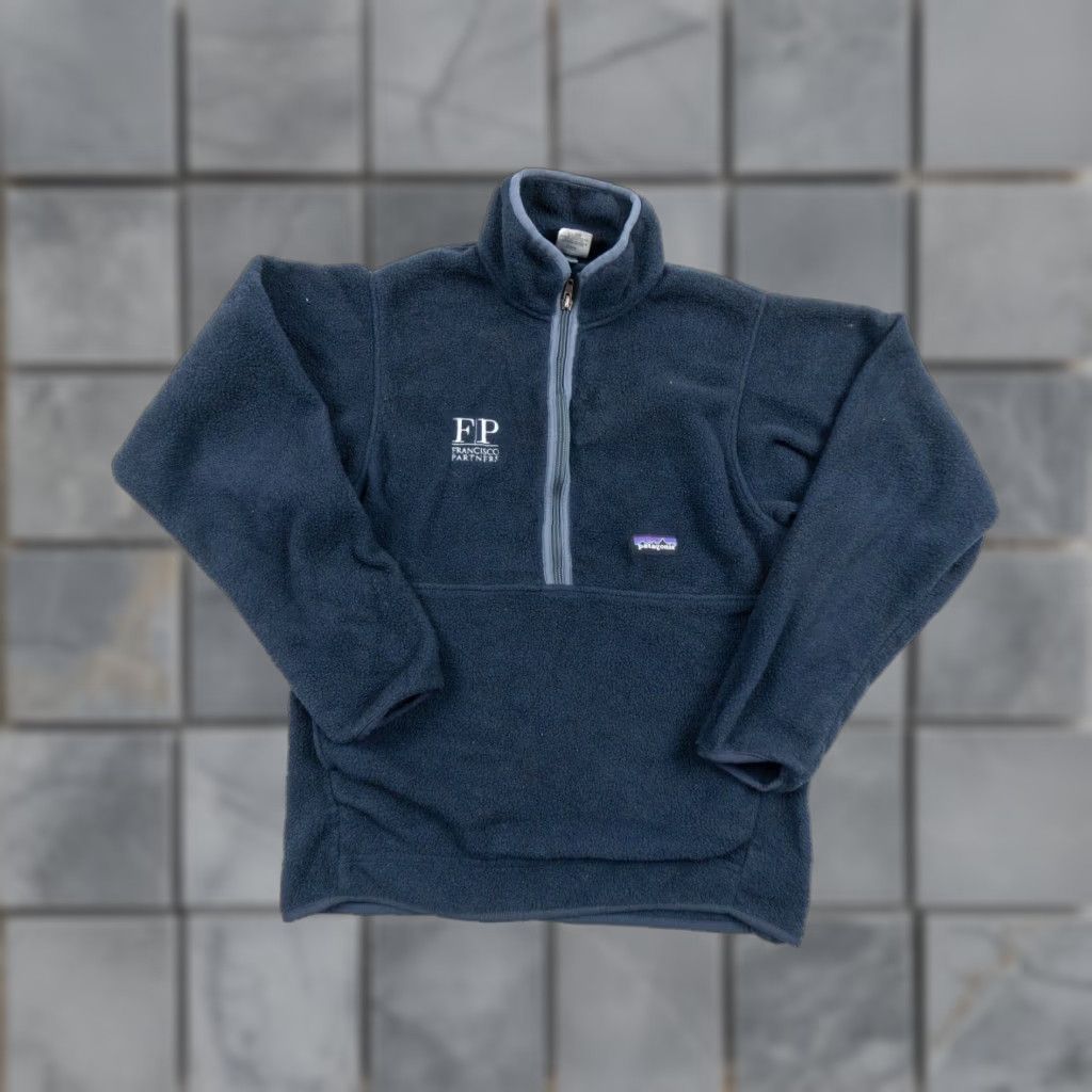 Patagonia Patagonia Vintage Sweater Men Pullover Fleece Synchilla 1/2 Zip Long Sleeve Mock Neck Blue Polyester Logo Outdoor Small Blue Pullover Fleece Size US S / EU 44-46 / 1 - 1 Thumbnail