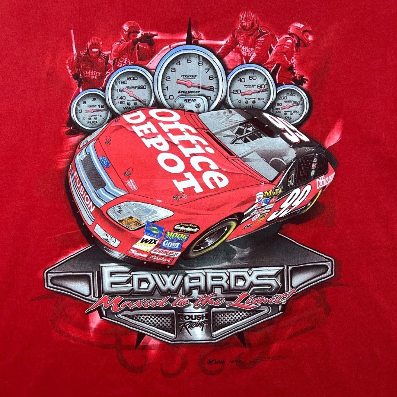 Chase Authentics VINTAGE Chase Authentics Carl Edwards Nascar Racing Graphic Red T-Shirt XL Adult Mens Short Sleeve Cotton Shirt Size US XL / EU 56 / 4 - 4 Thumbnail
