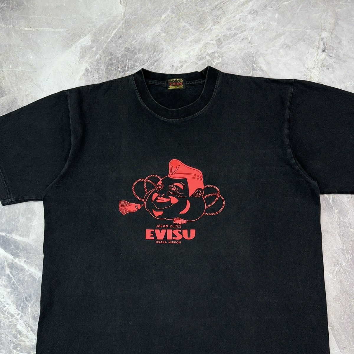 Evisu × Japanese Brand × Vintage Vintage Evisu T shirt Japanese Brand Big Logo Streetwear 90s Size US L / EU 52-54 / 3 - 7 Thumbnail