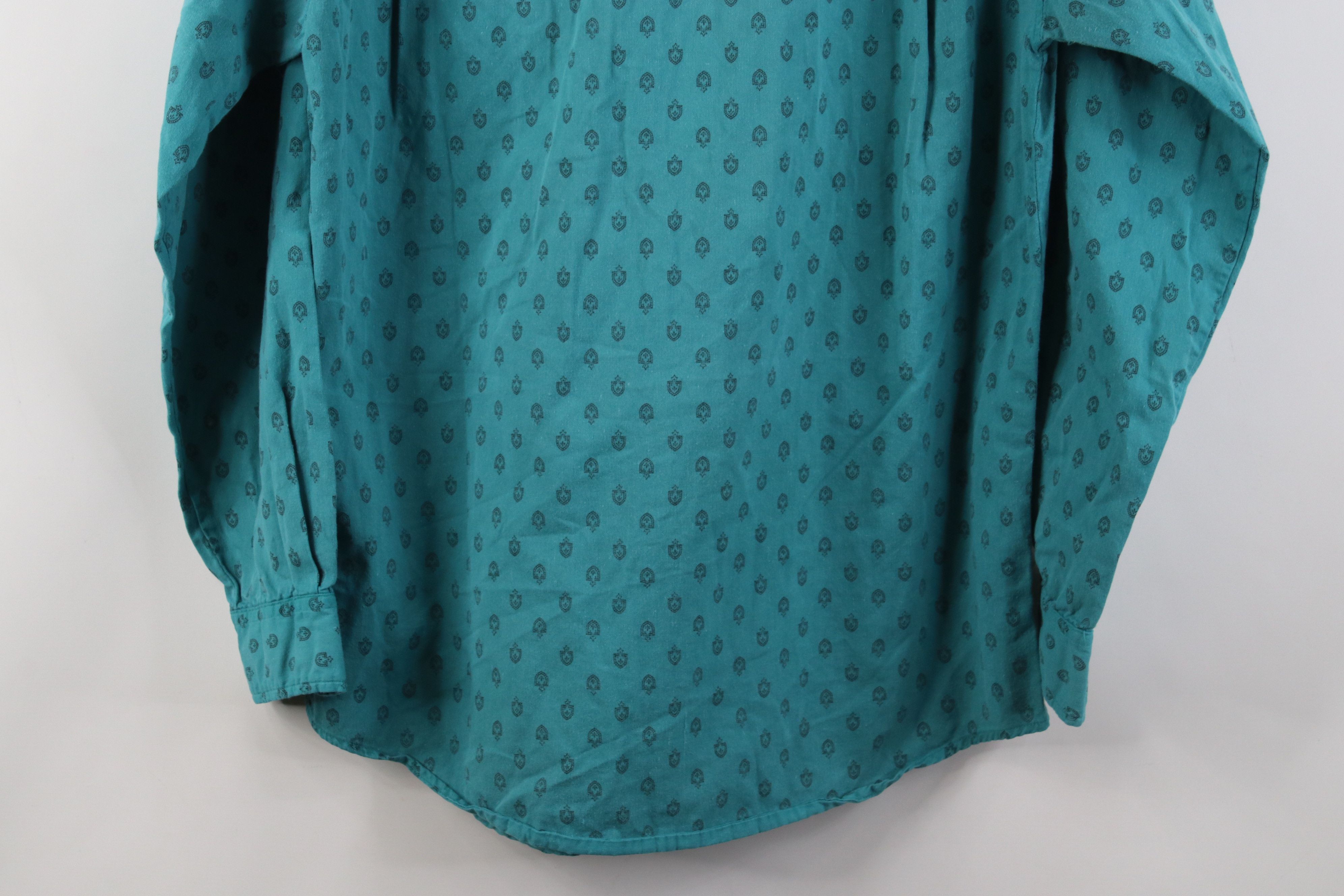 Gap Vintage 90s Gap All Over Print Collared Button Shirt Blue Size US S / EU 44-46 / 1 - 14 Thumbnail