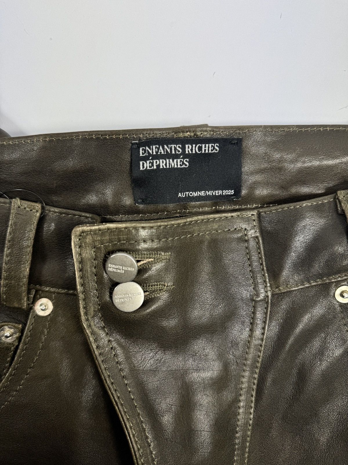 Enfants Riches Deprimes MOTO FLY SOFT VEIL LEATHER TROUSERS RARE Size US 32 / EU 48 - 3 Thumbnail
