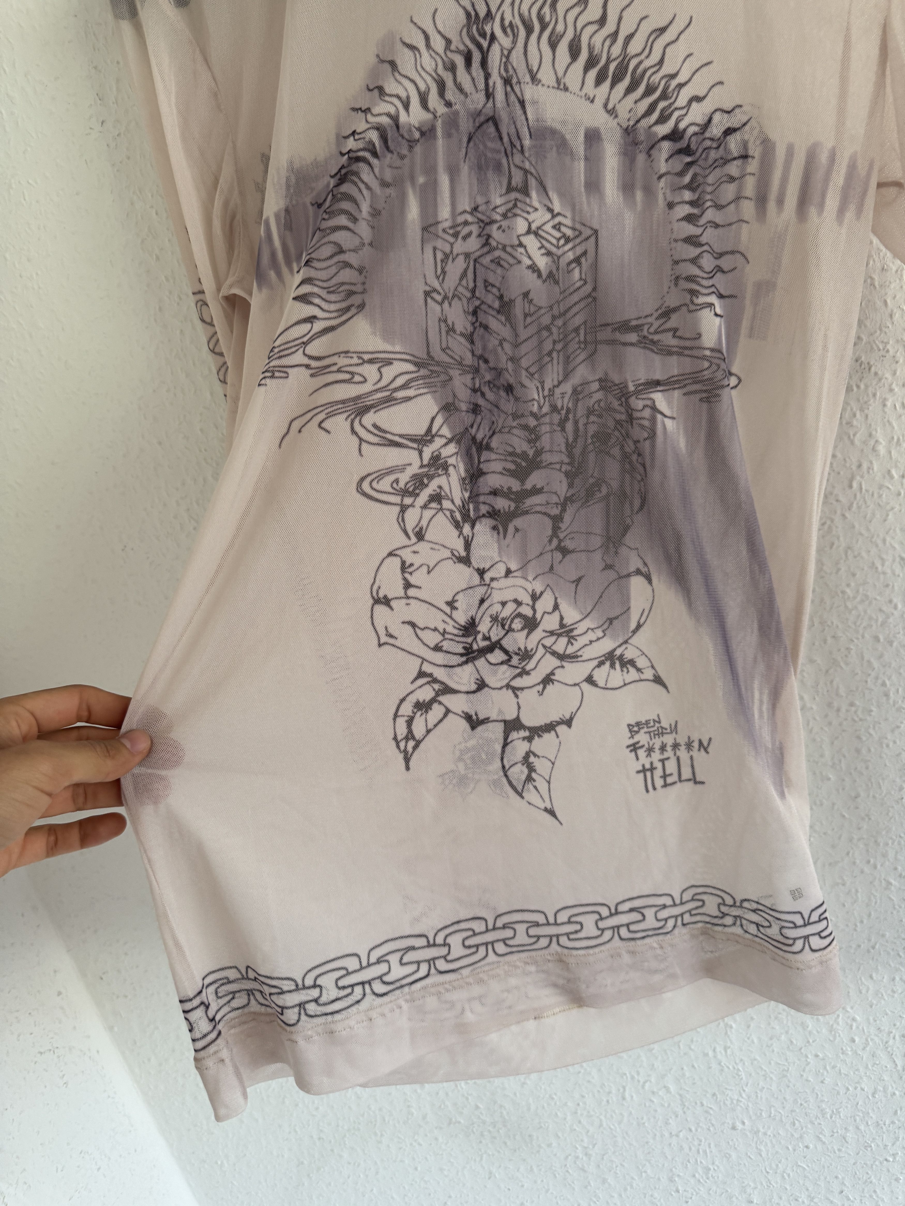Givenchy sheer long-sleeve tattoo-print t-shirt Size US S / EU 44-46 / 1 - 5 Thumbnail