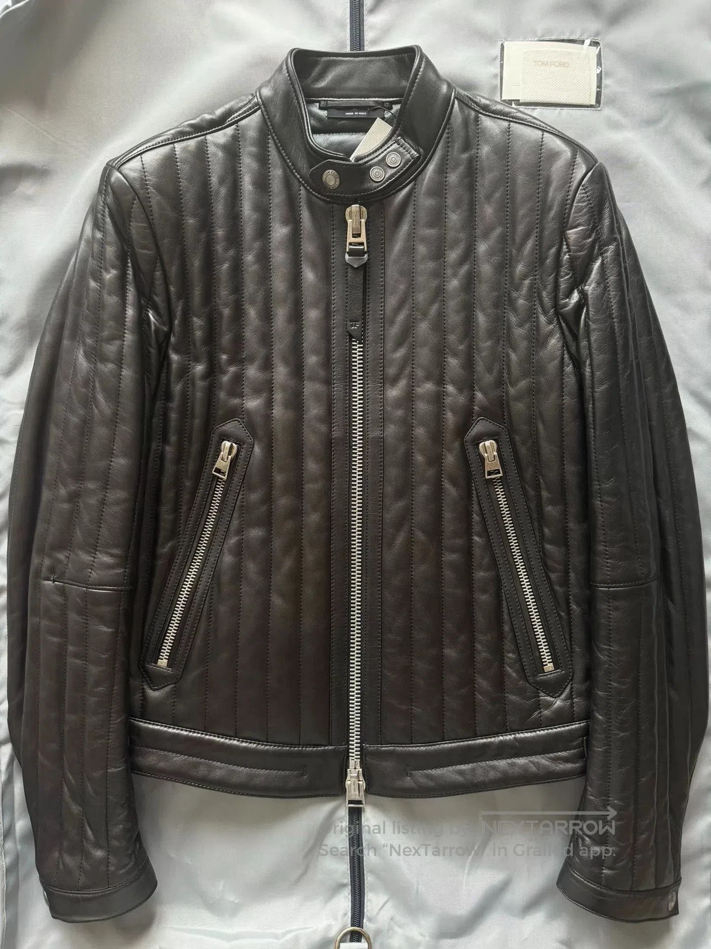 Tom Ford Tom Ford Black Leather Motorcycle Jacket. Size US S / EU 44-46 / 1 - 1 Thumbnail