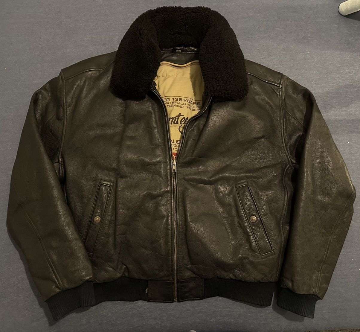 Levi's Vintage Clothing Y2K Levi’s Leather Bomber Aviator Size US L / EU 52-54 / 3 - 1 Thumbnail