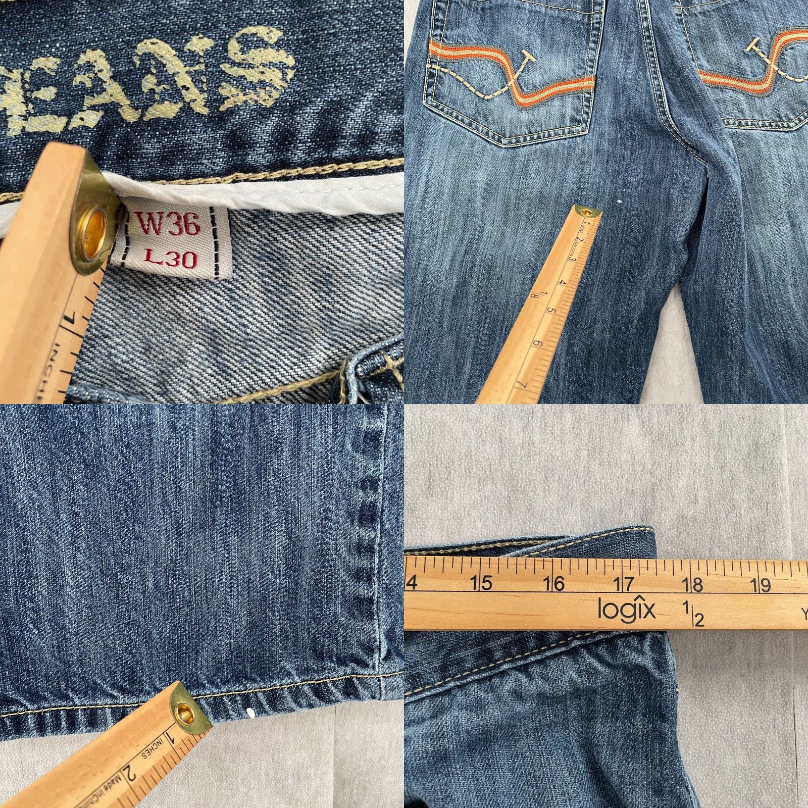 Vintage VINTAGE Paco Men Jeans 36 Adult Straight Leg Blue Denim Heavy Duty Logo Streetwear 90s Size US 36 / EU 52 - 8 Thumbnail