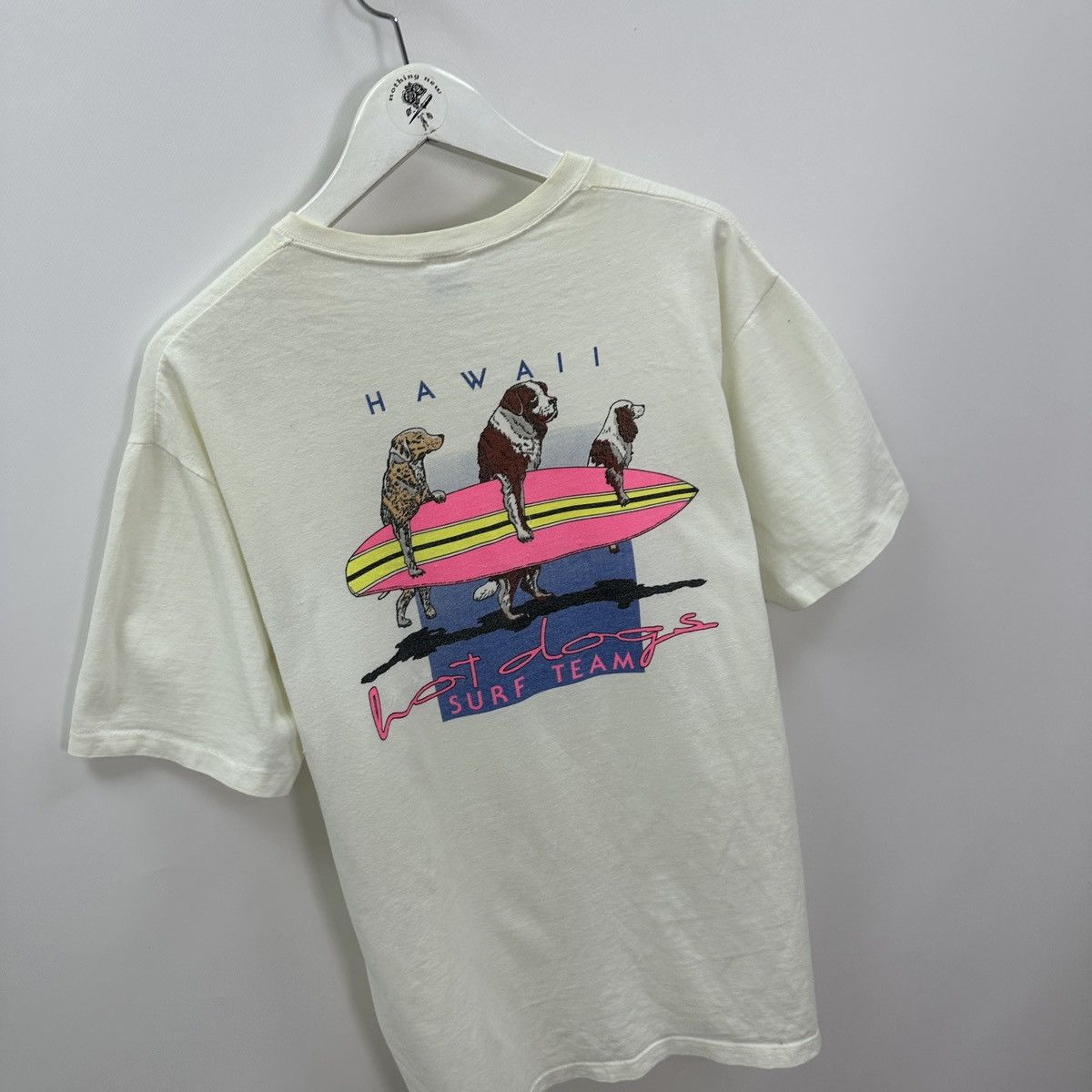 Vintage Vintage 90s Crazy Shirts Hawaii hot dogs surf team tee y2k Size US XL / EU 56 / 4 - 5 Thumbnail