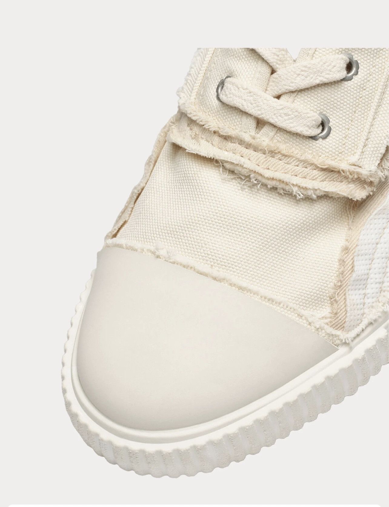 Maison Margiela Maison Margiela Inside-Out Canvas Natural Low Top Sneakers Size US 6 / IT 36 - 4 Thumbnail