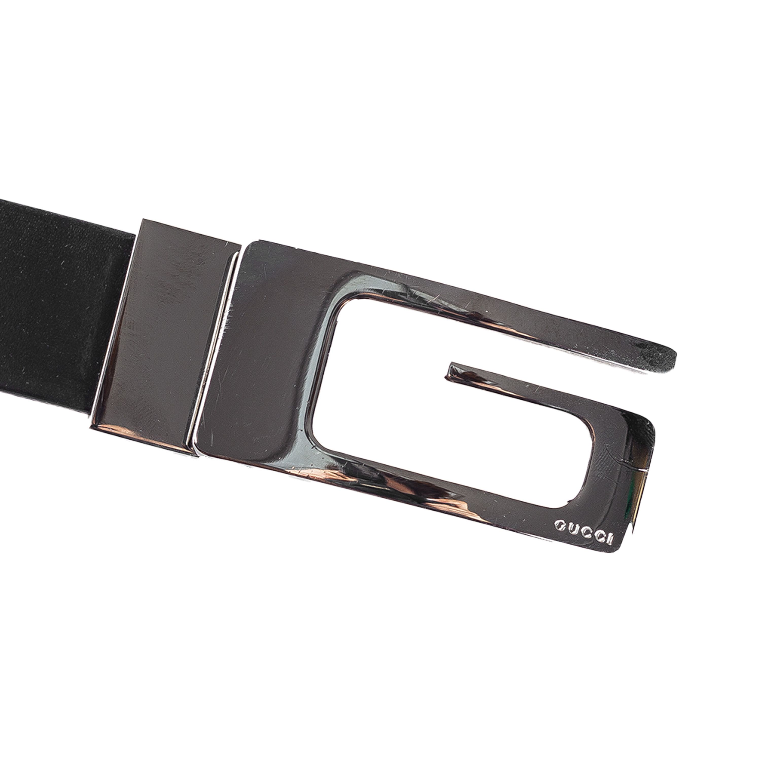 Gucci Gucci Black Leather Belt Size ONE SIZE - 2 Thumbnail